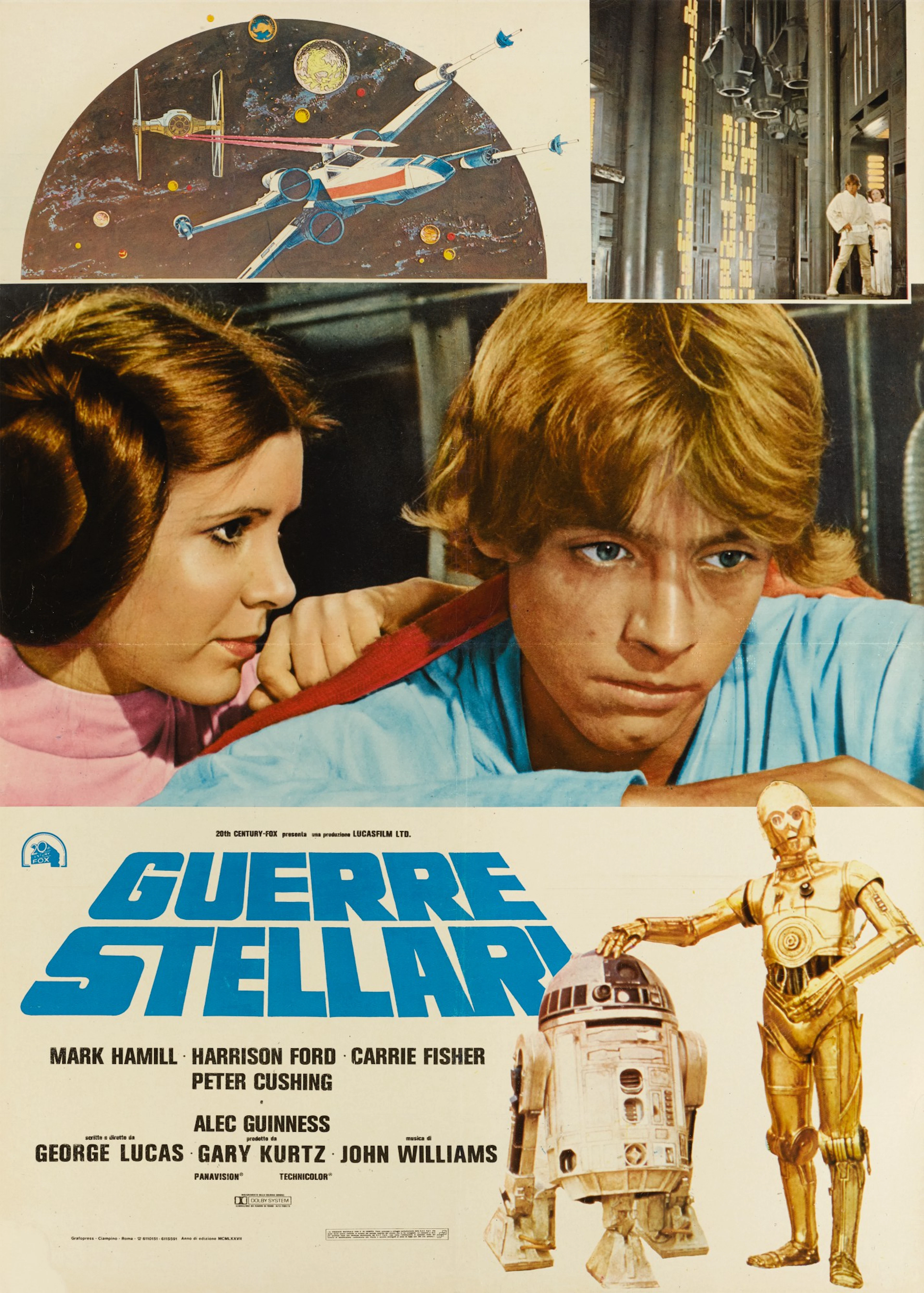 Star wars / guerre stellari, italian poster, 1977