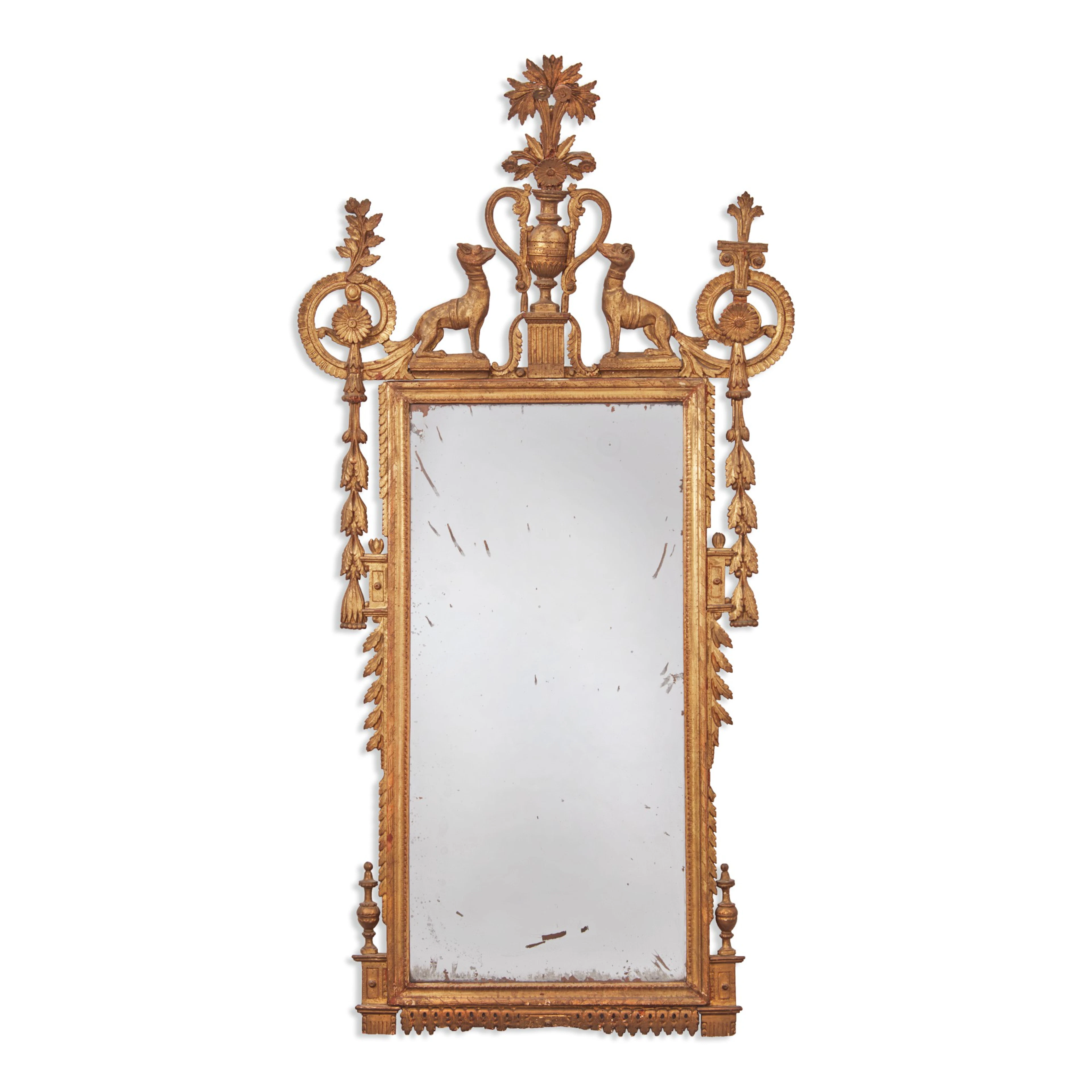 A tuscan neoclassical giltwood mirror, late 18th century