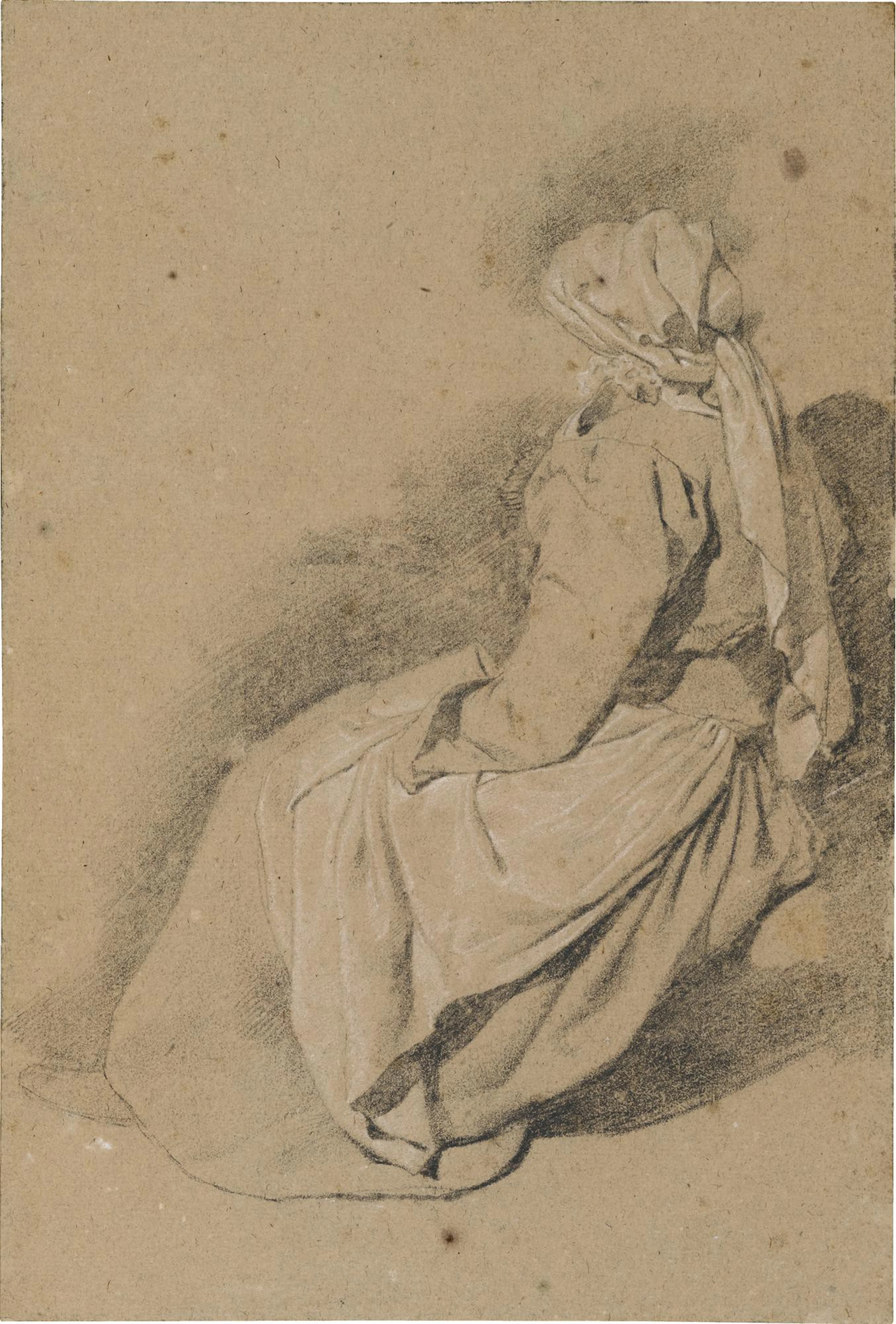 Cornelis pietersz. bega | study of a seated woman, seen from the side