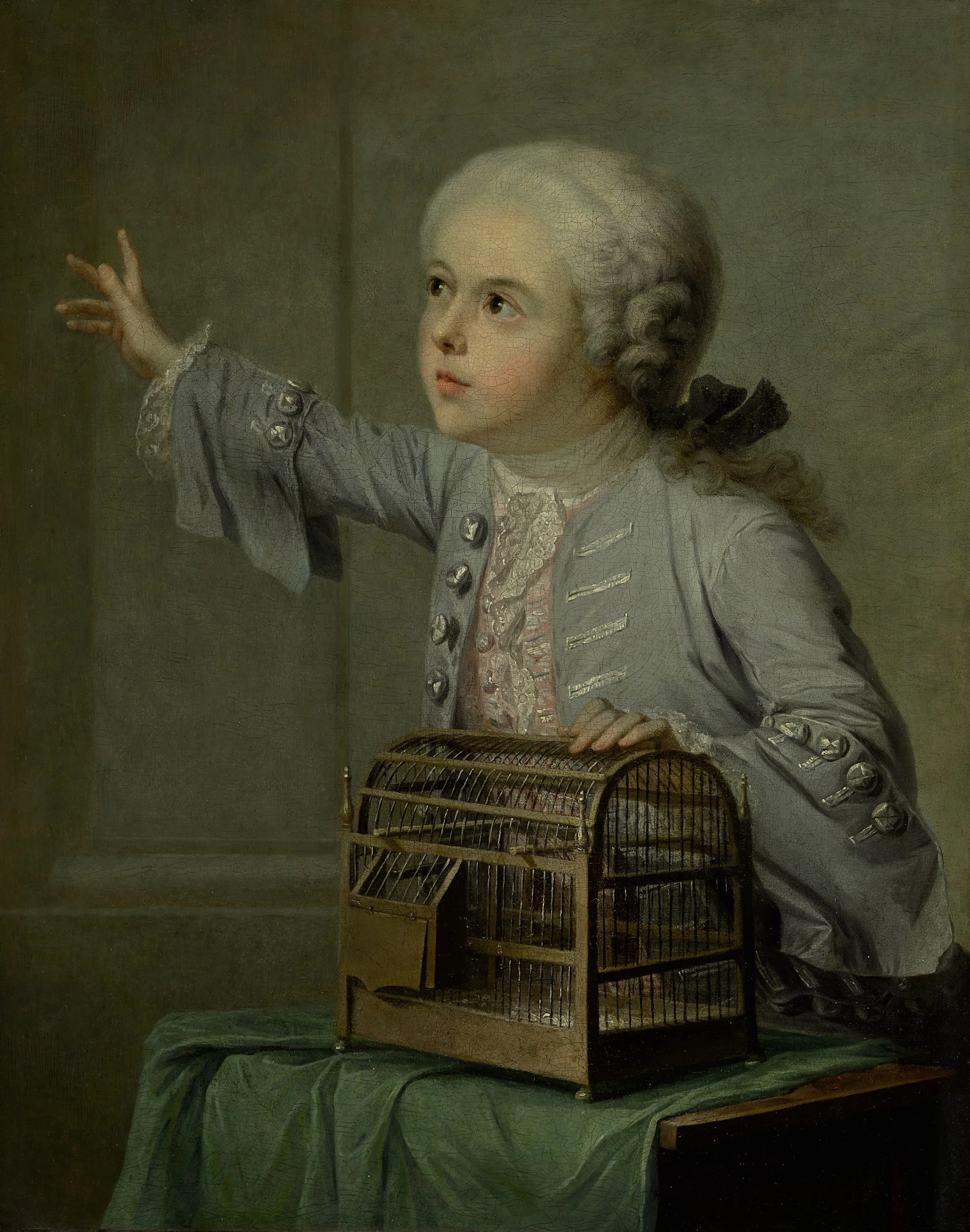 François hubert drouais | a boy seated at a table