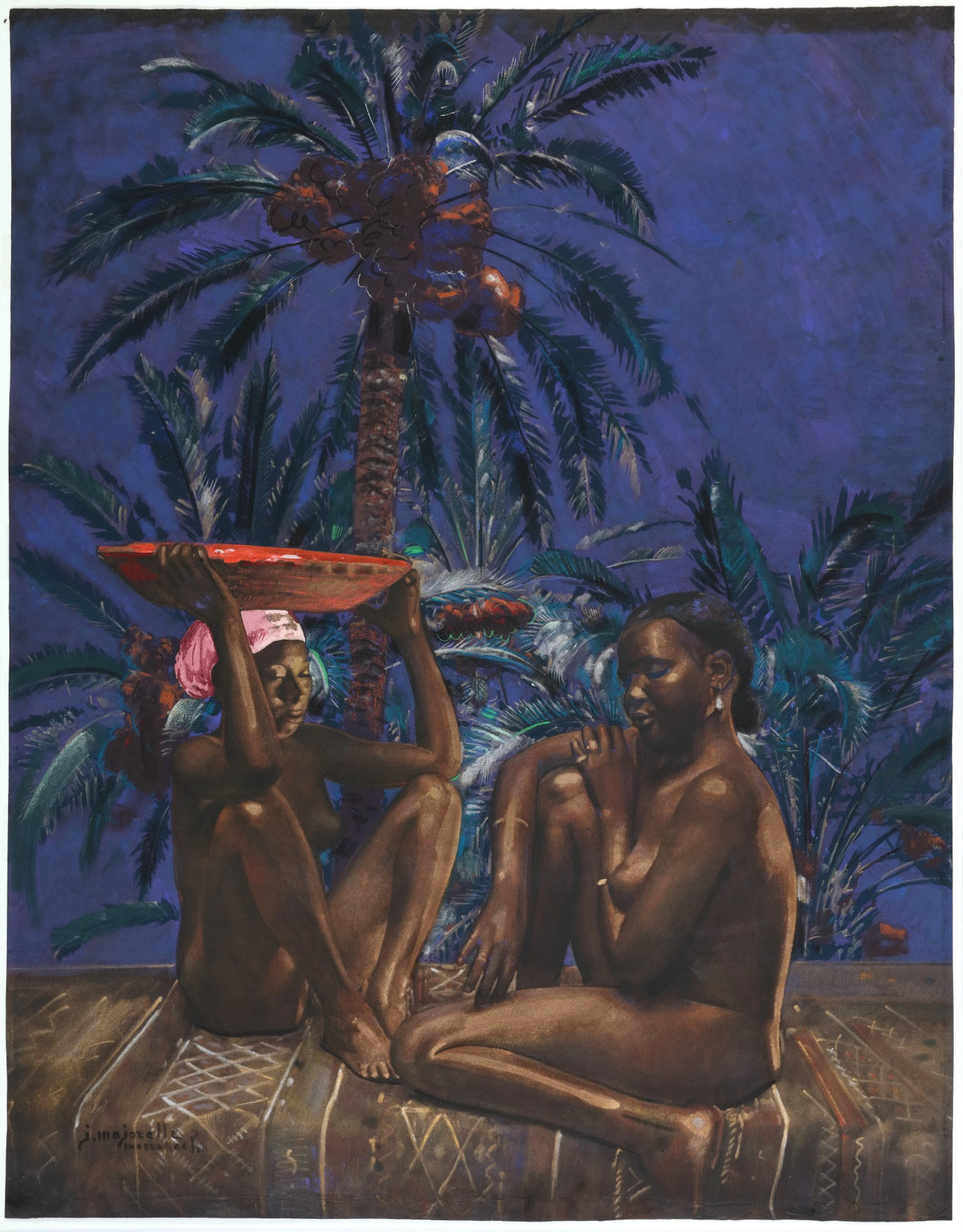 Jacques majorelle | sous les palmiers dattiers