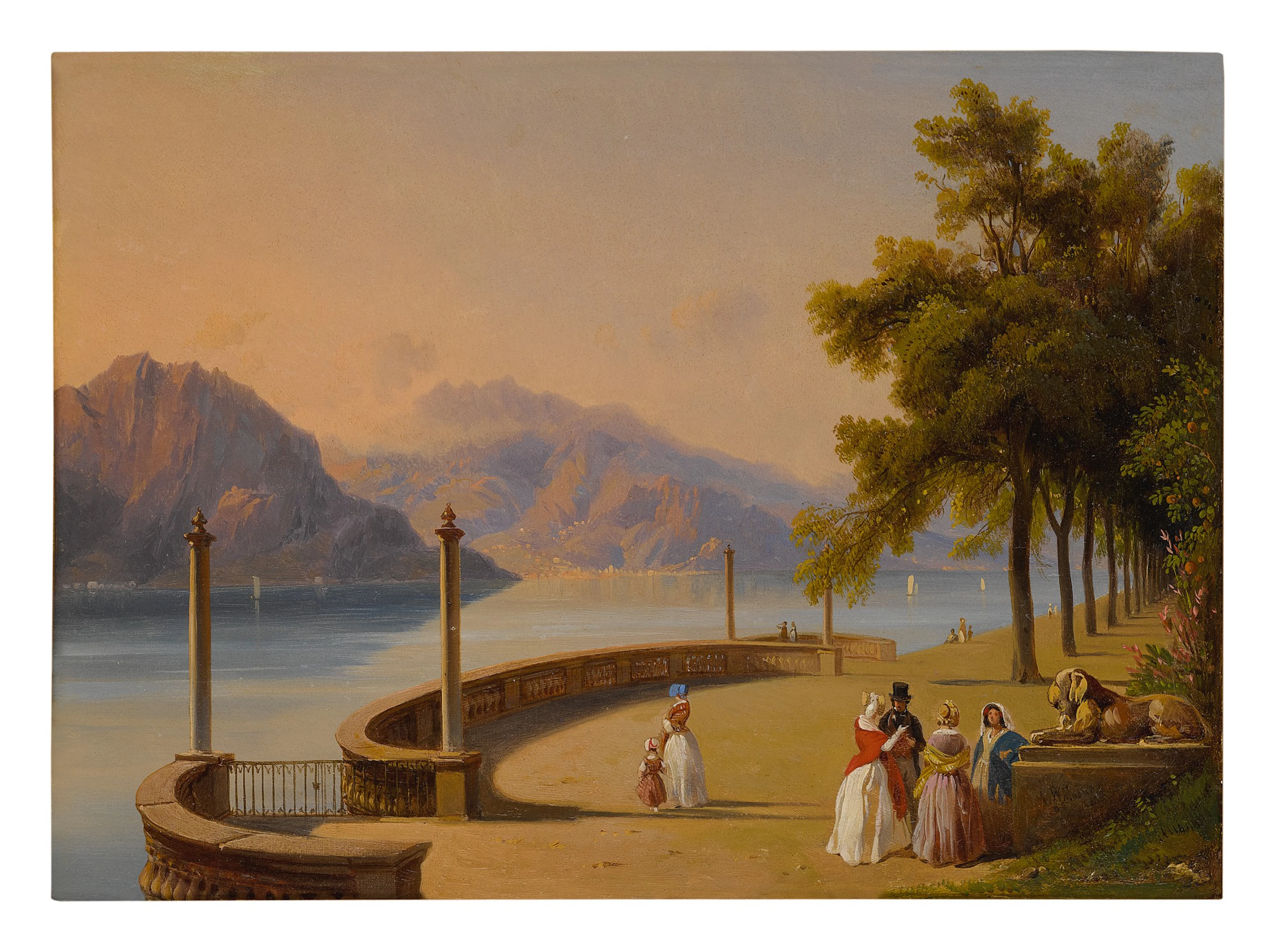 Jean-charles-joseph rémond | the terrace of the villa melzi