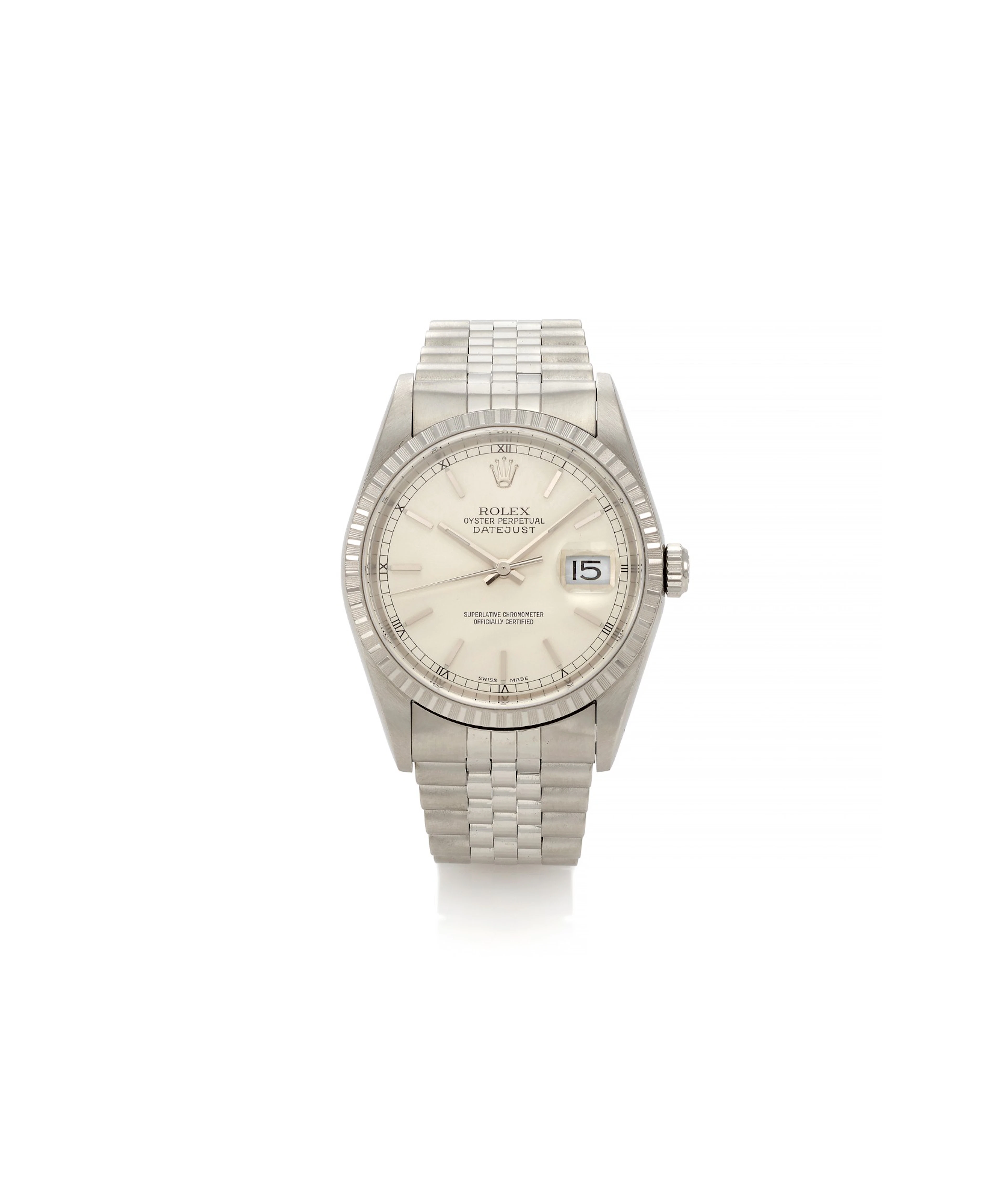 Oyster perpetual date stainless steel wristwatch with...