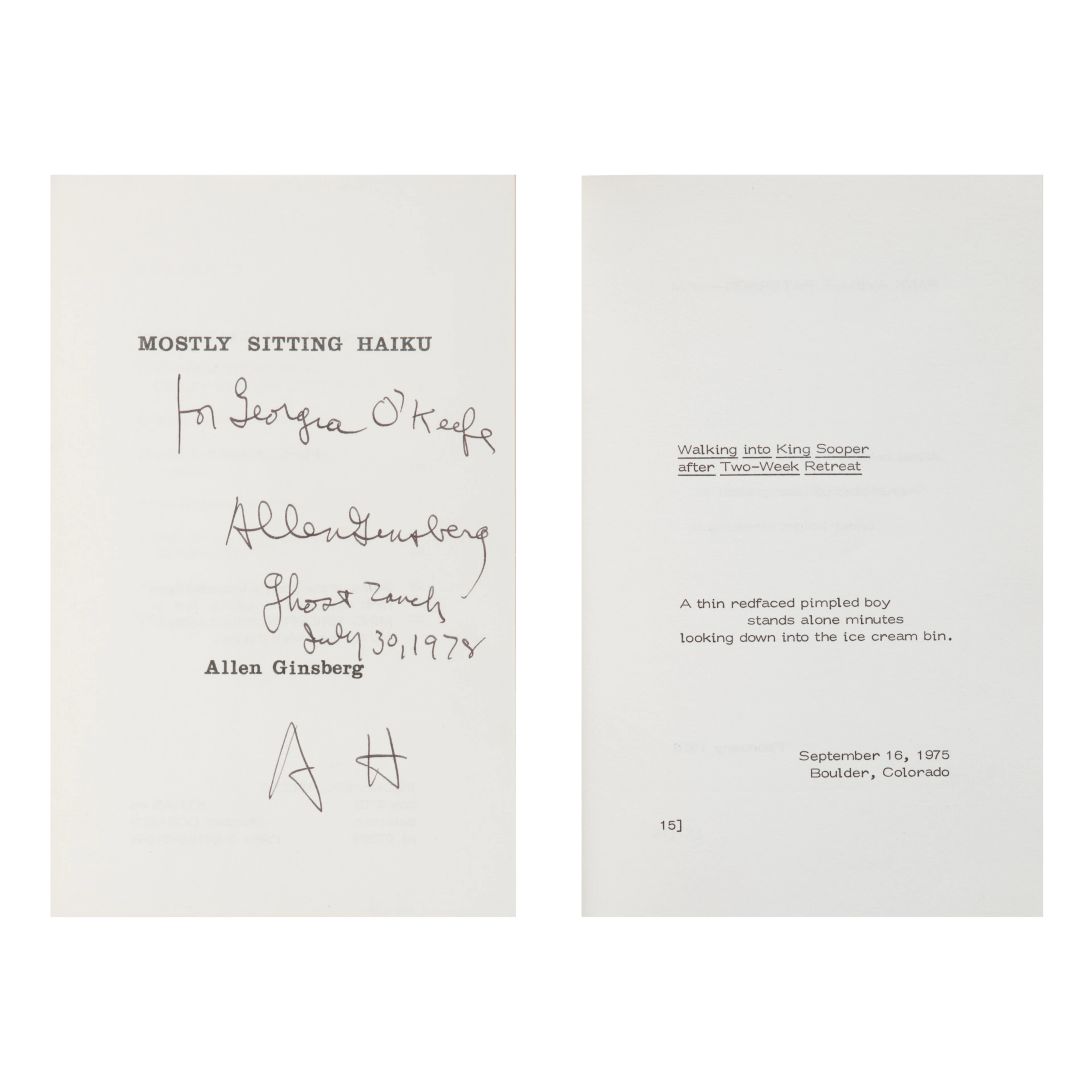 Allen ginsberg | mostly sitting haiku