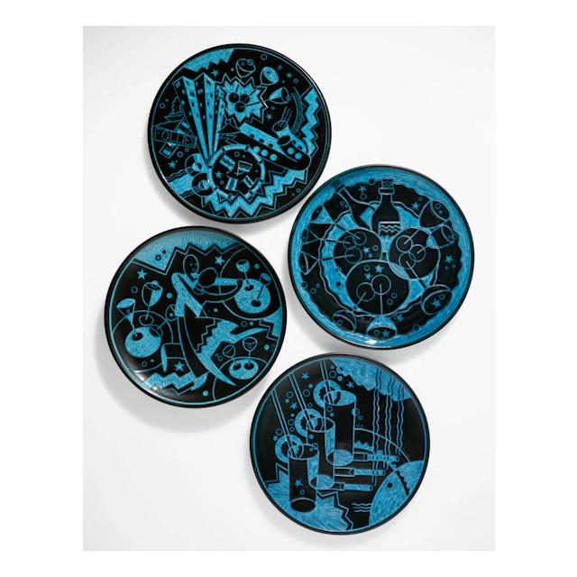 Viktor schreckengost | four “jazz” plates