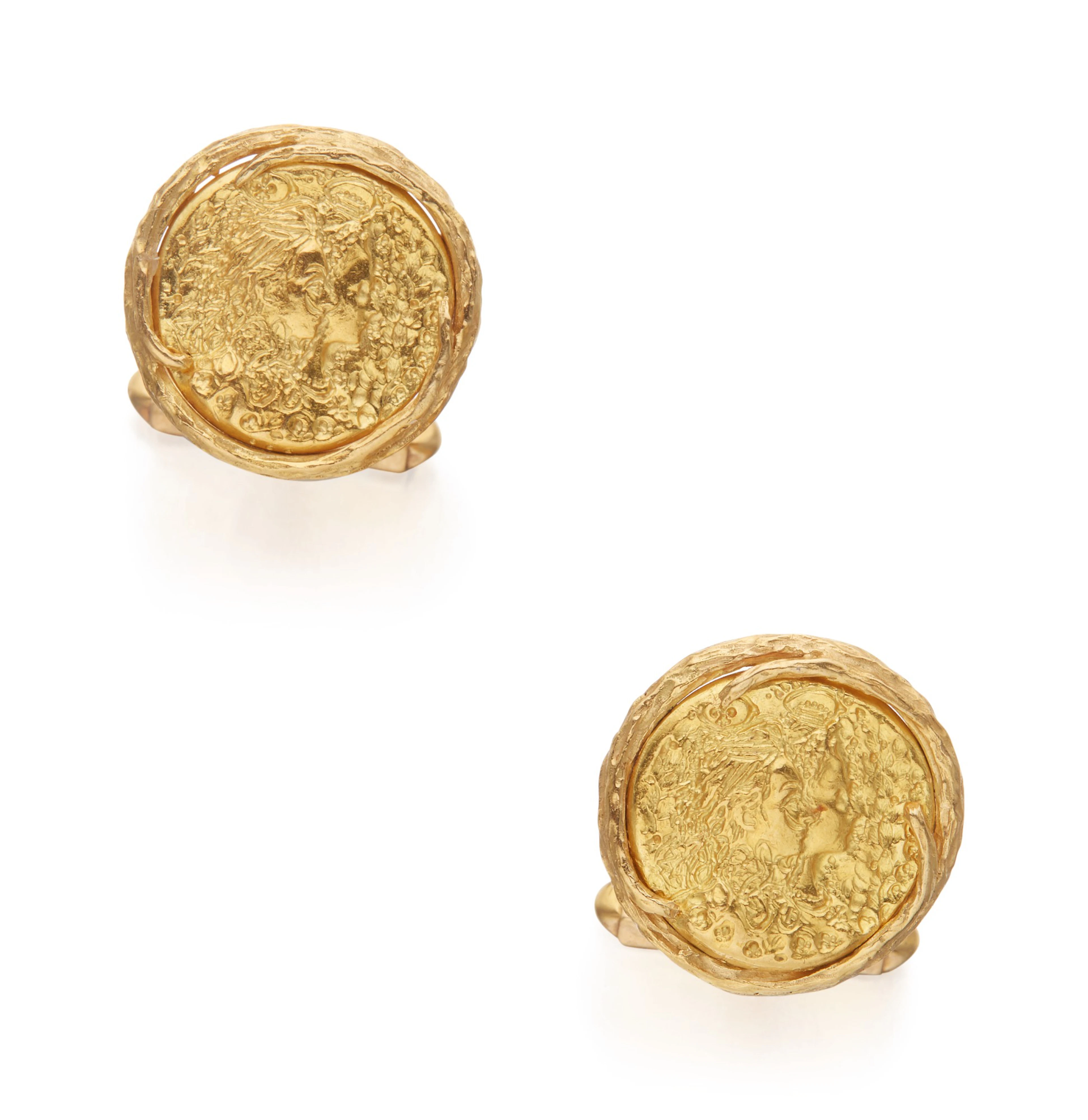 Pair of gold cufflinks, salvador dalí for piaget