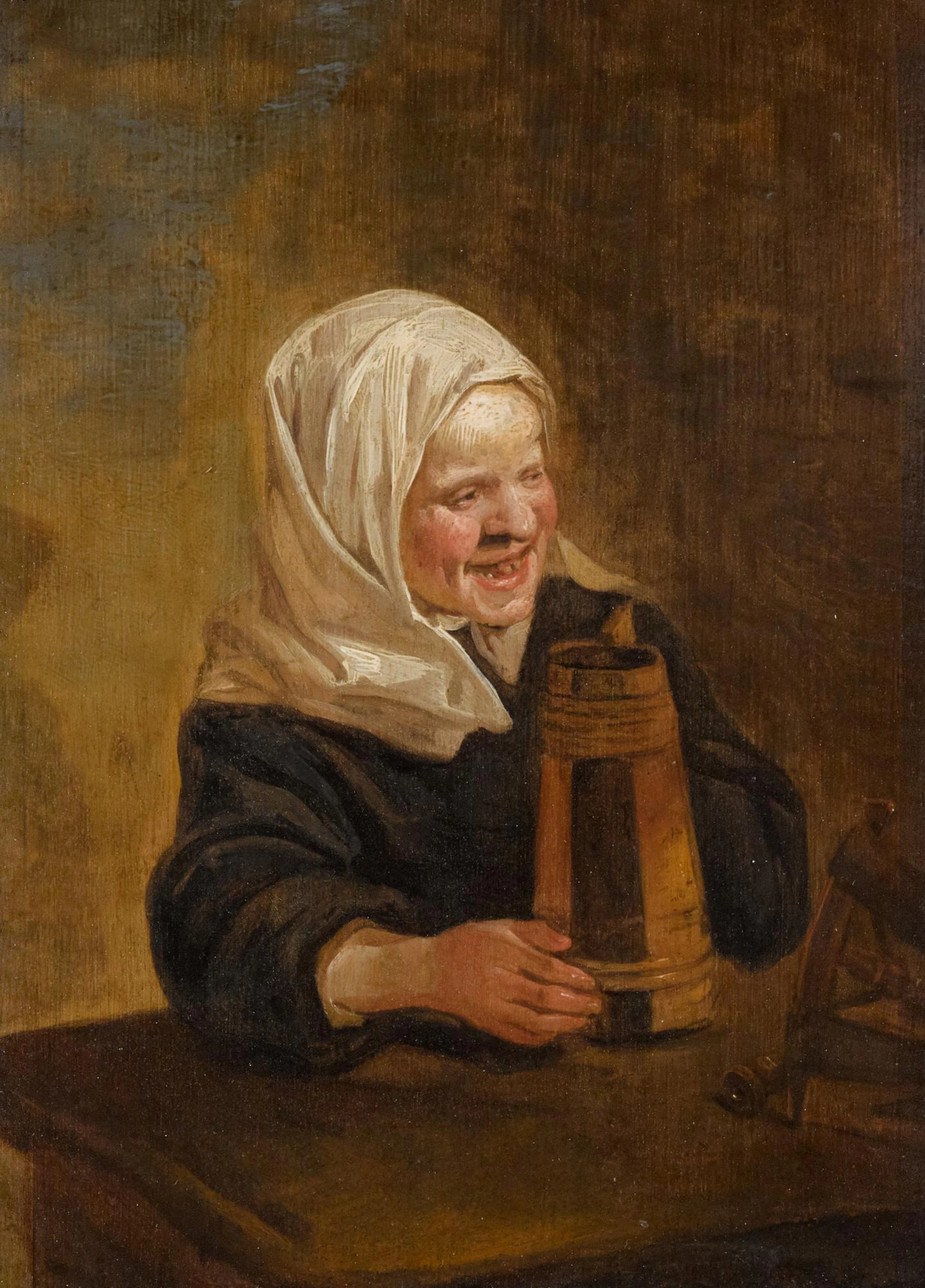 HARMEN HALS | A young peasant girl with a beer jug