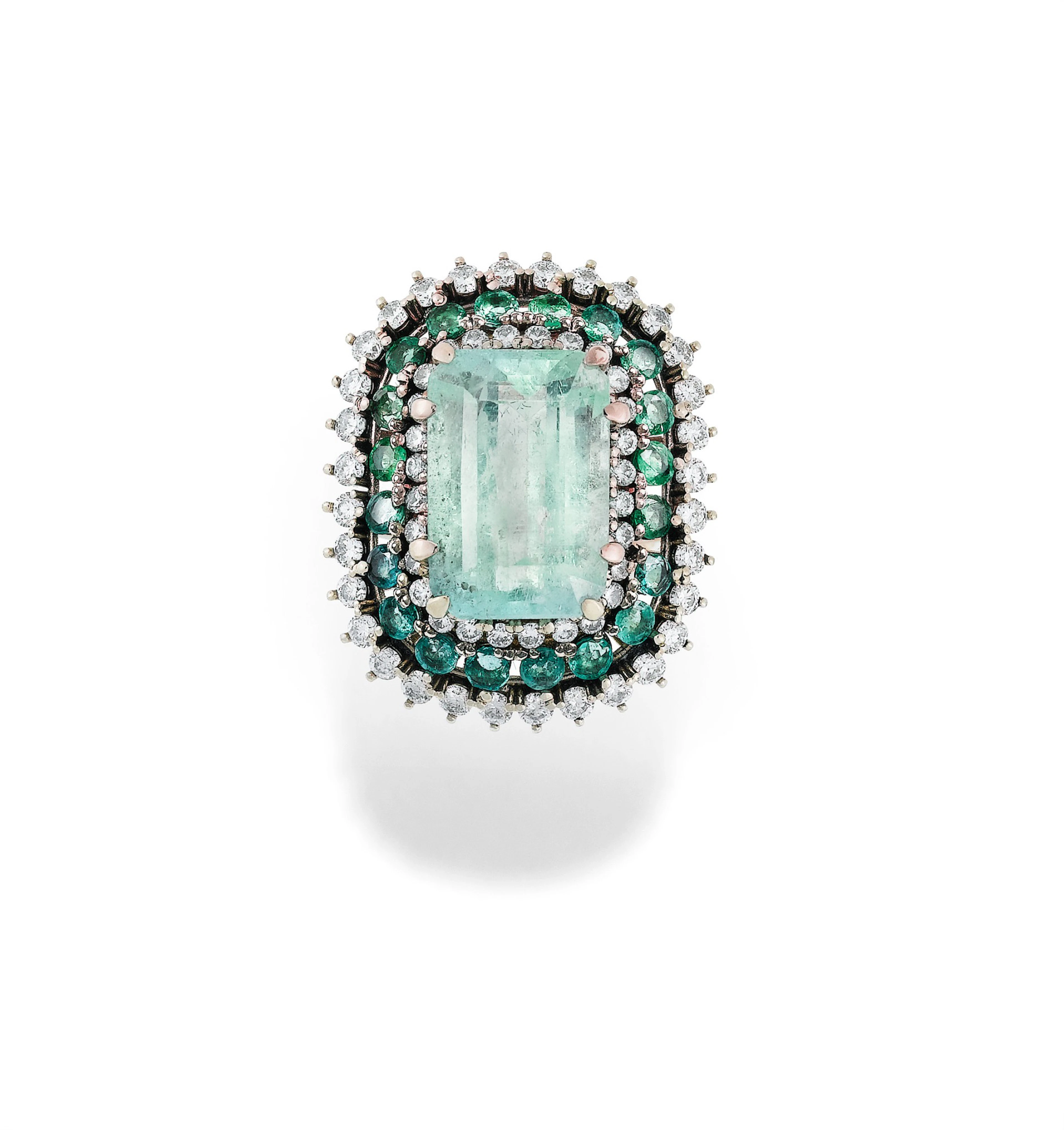 Bague emeraudes et diamants | emerald and diamond ring