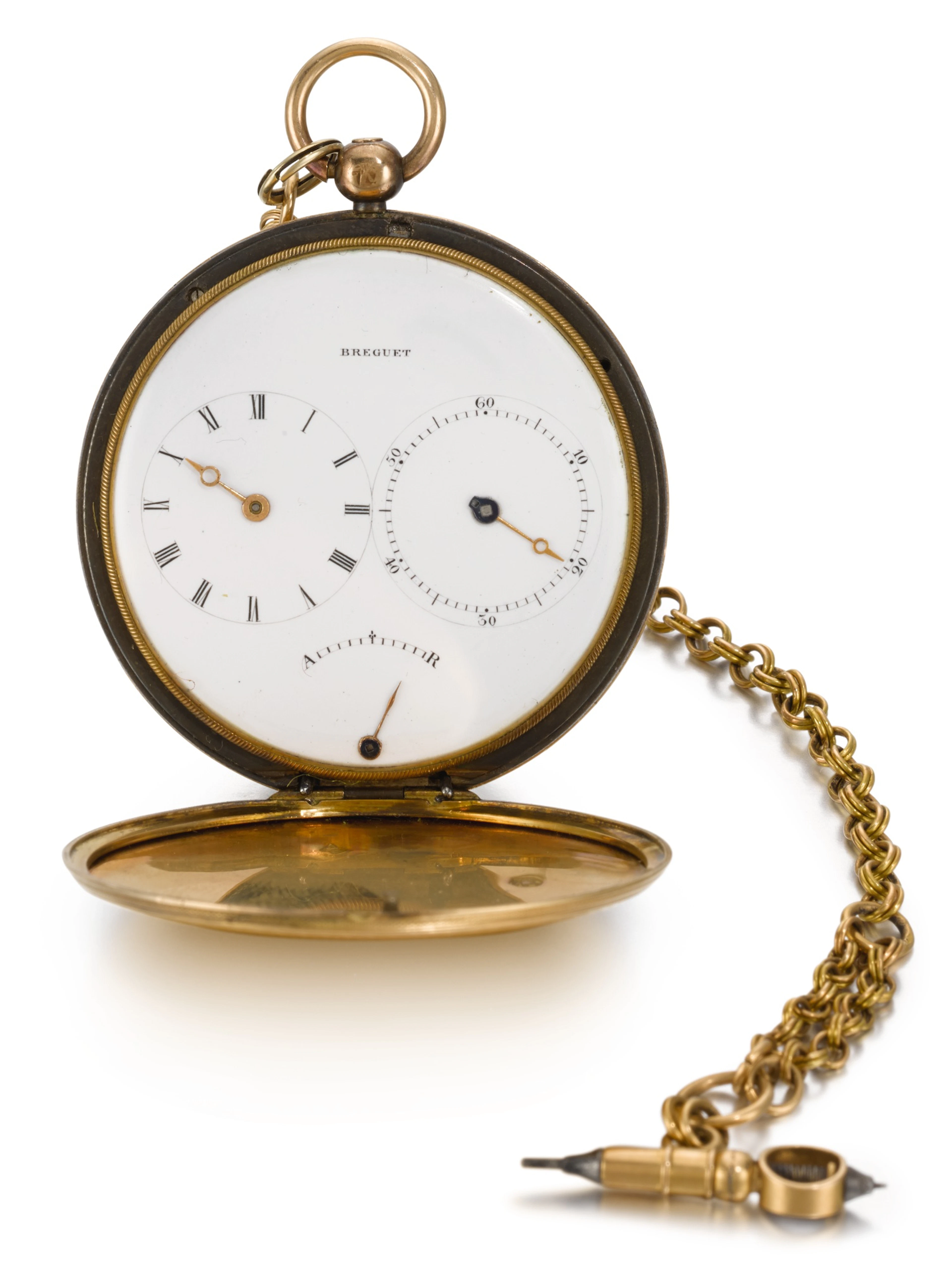 Breguet [ 寶璣] | a rare and slim gold and silver hunting...