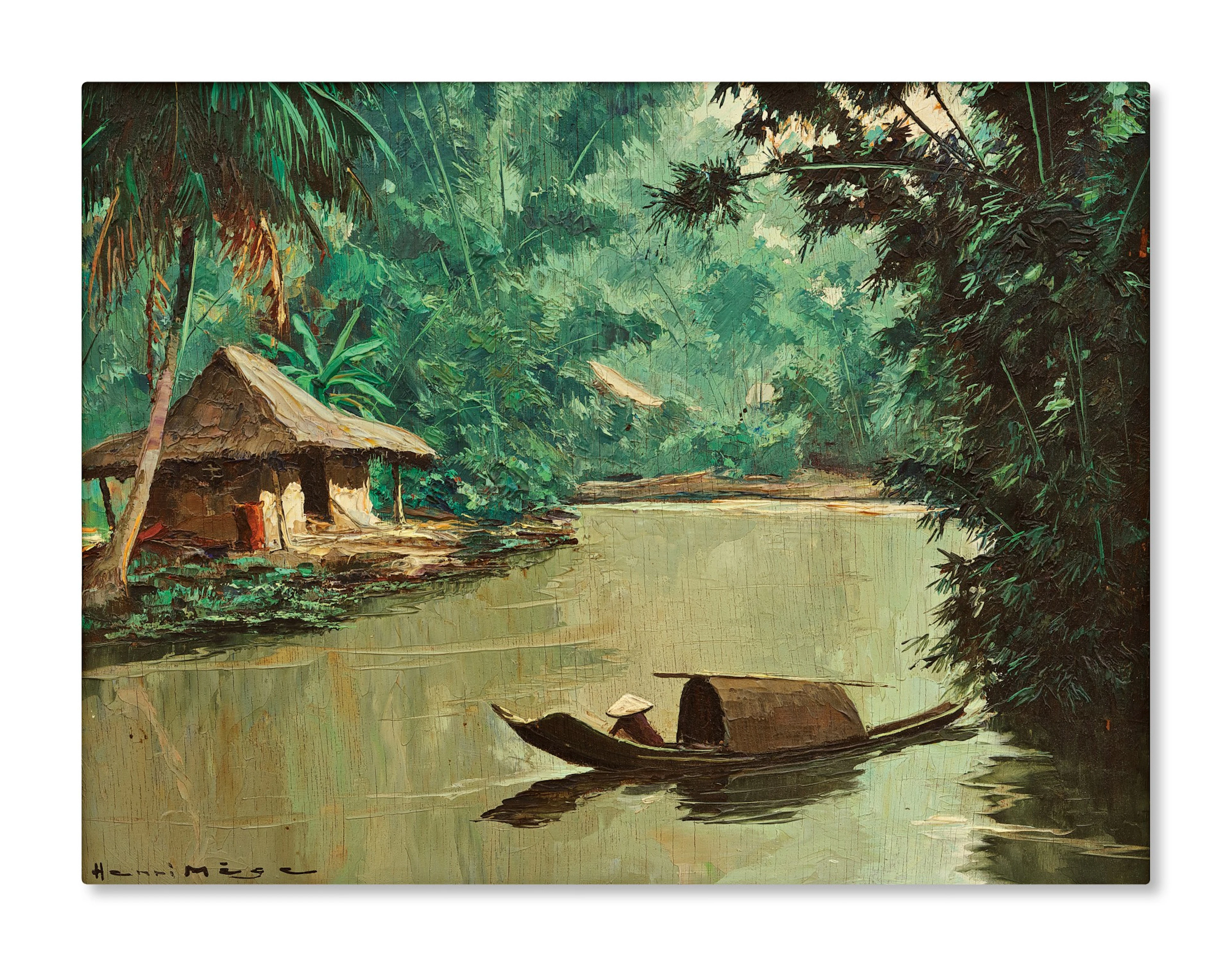 Henri mège | matinée dans un village d'annam près de hue...