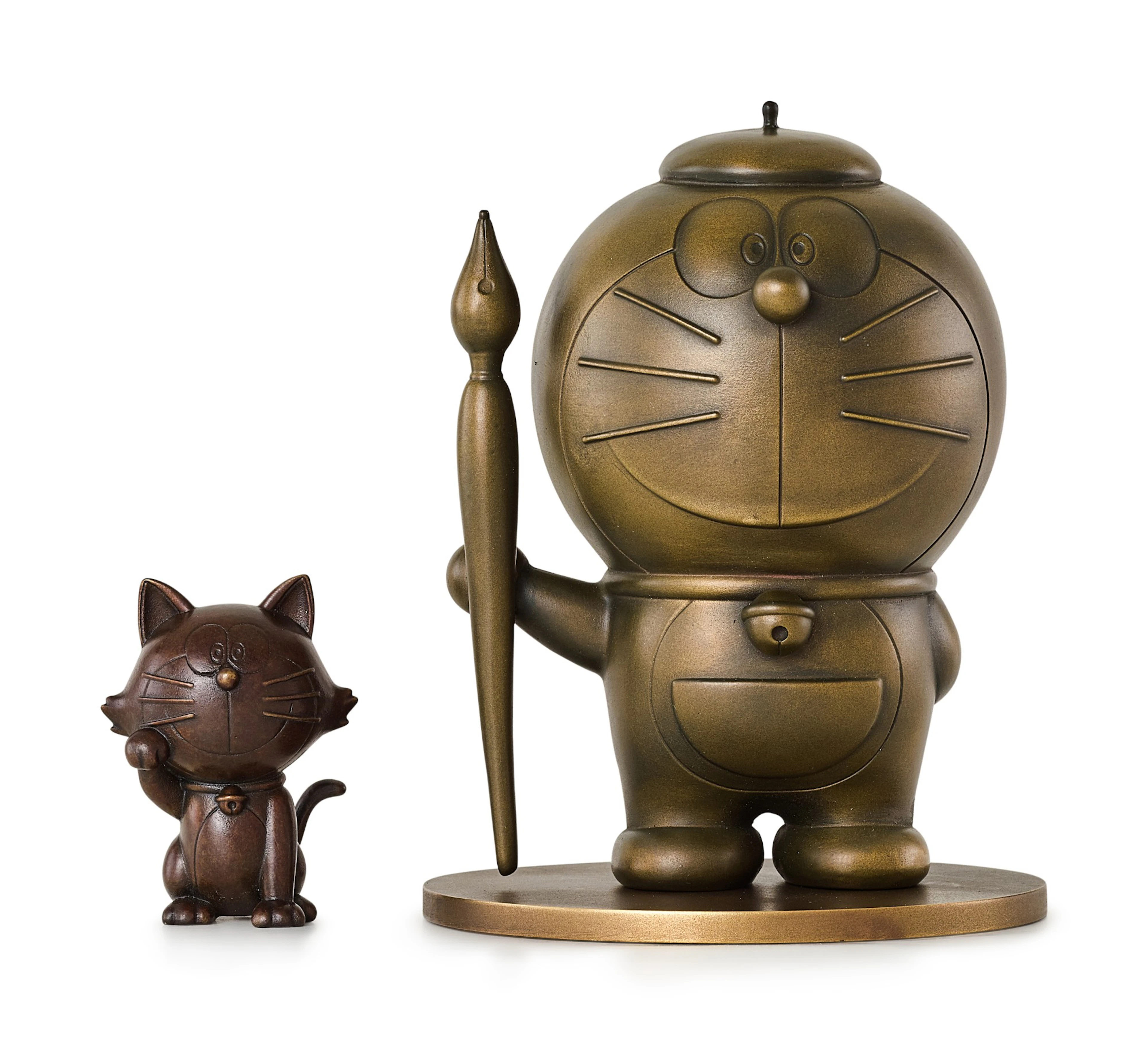 Doraemon 多啦a夢 | doraemon and lucky cat sculpture (set of two) 多啦a夢與招財貓雕塑（一組兩件）