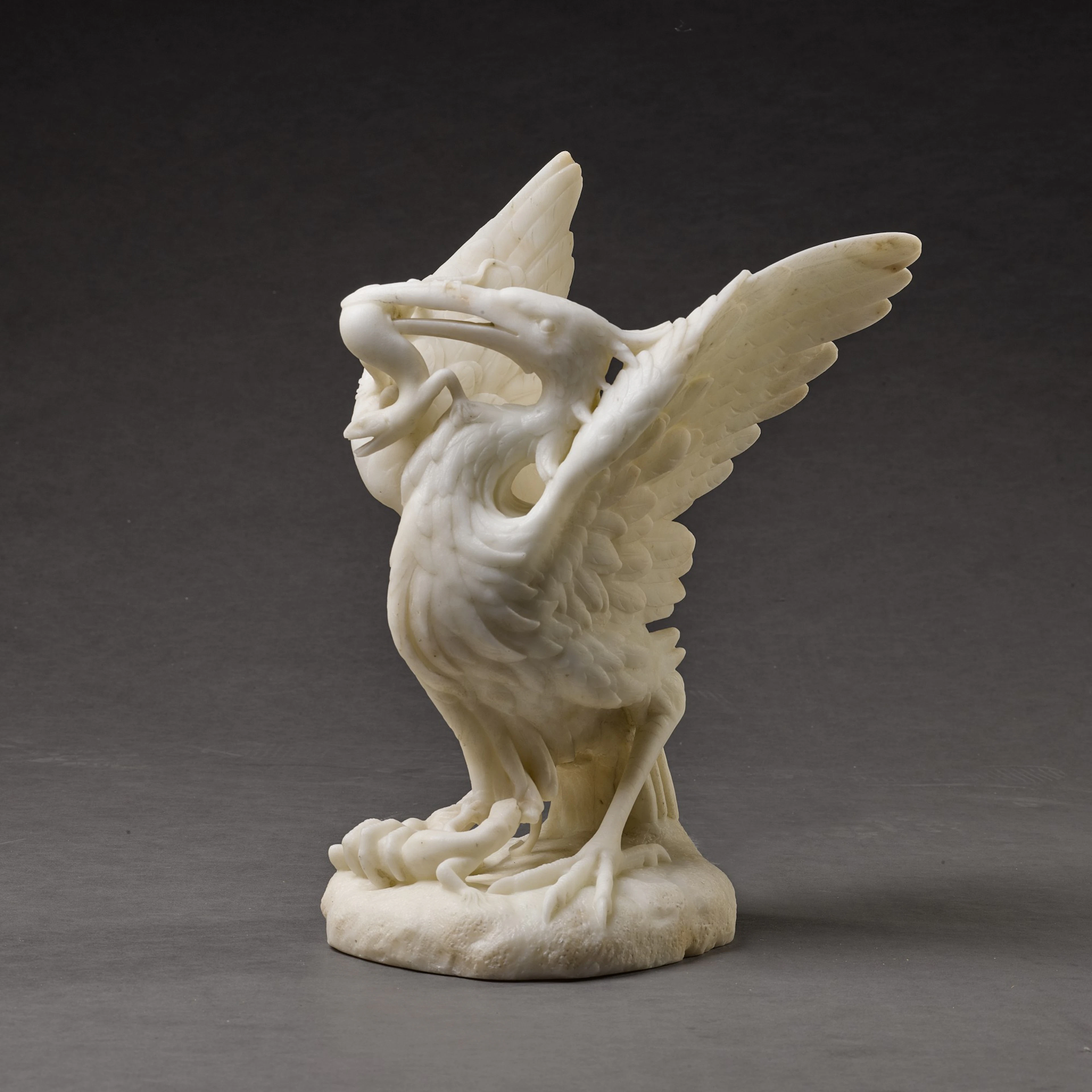 Italian, 19th century | heron with two salamanders