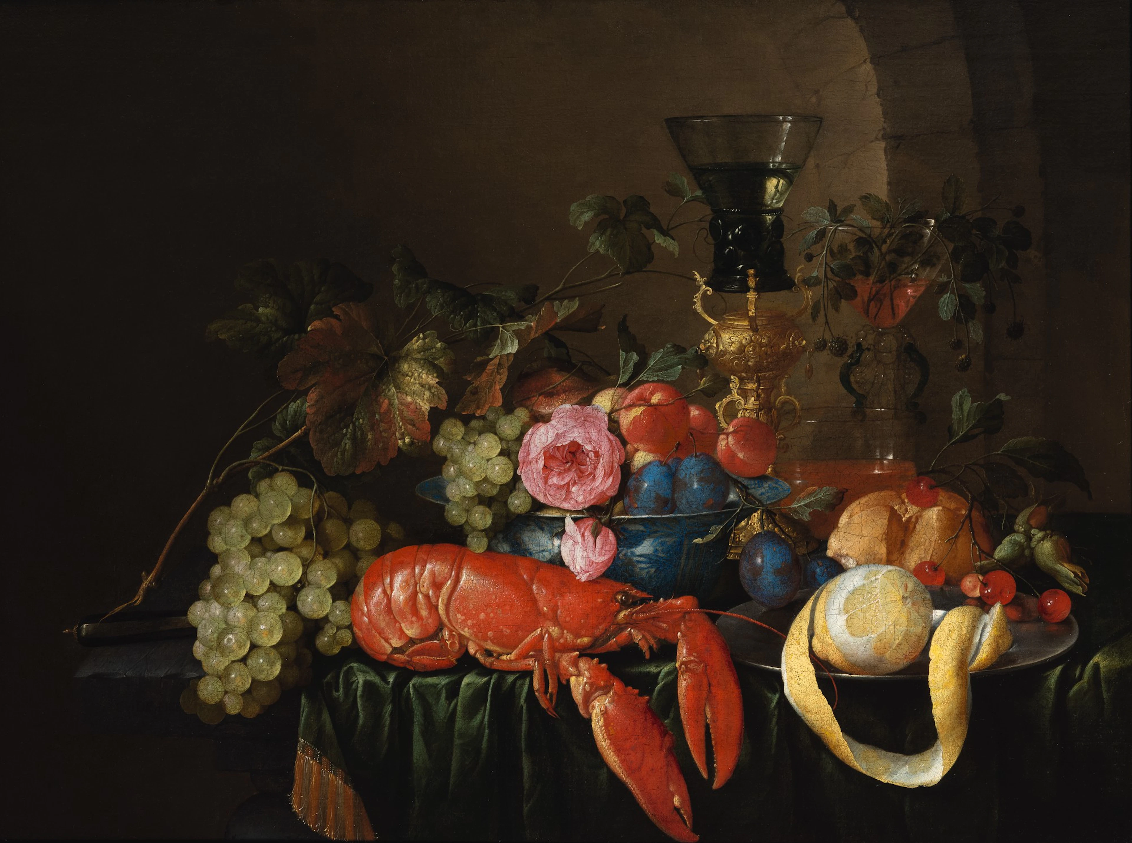Cornelis de heem | still life with a lobster