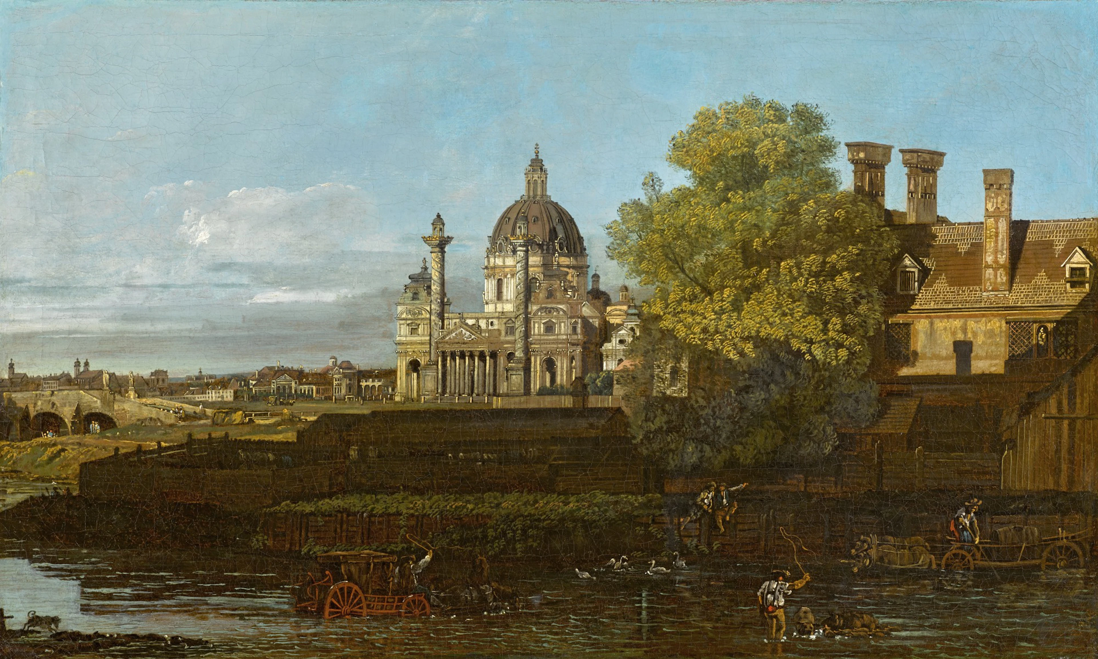 Bernardo bellotto and studio | vienna, a view of the karlskirche