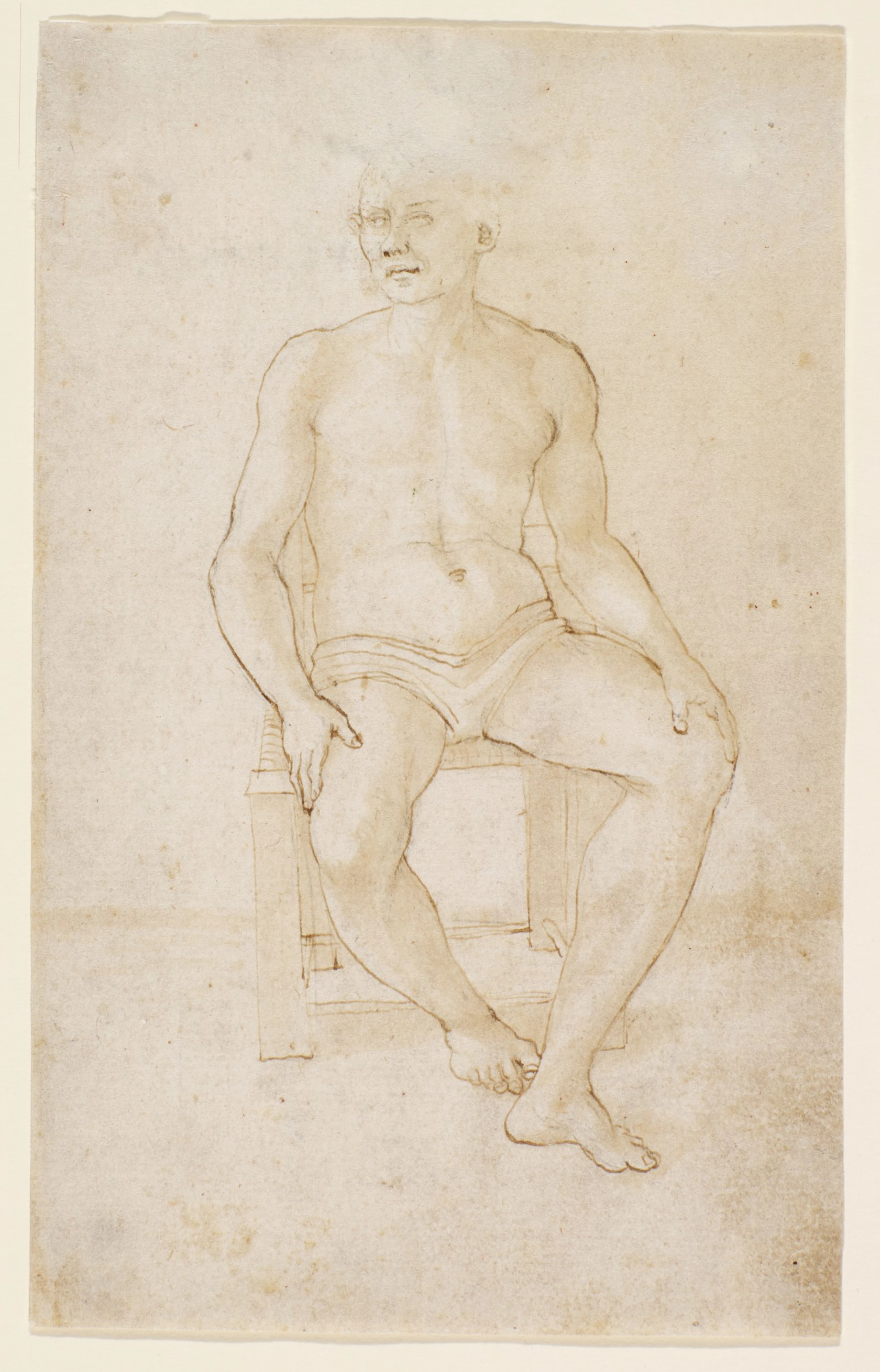 Tommaso finiguerra | study of a young man seated on a chair