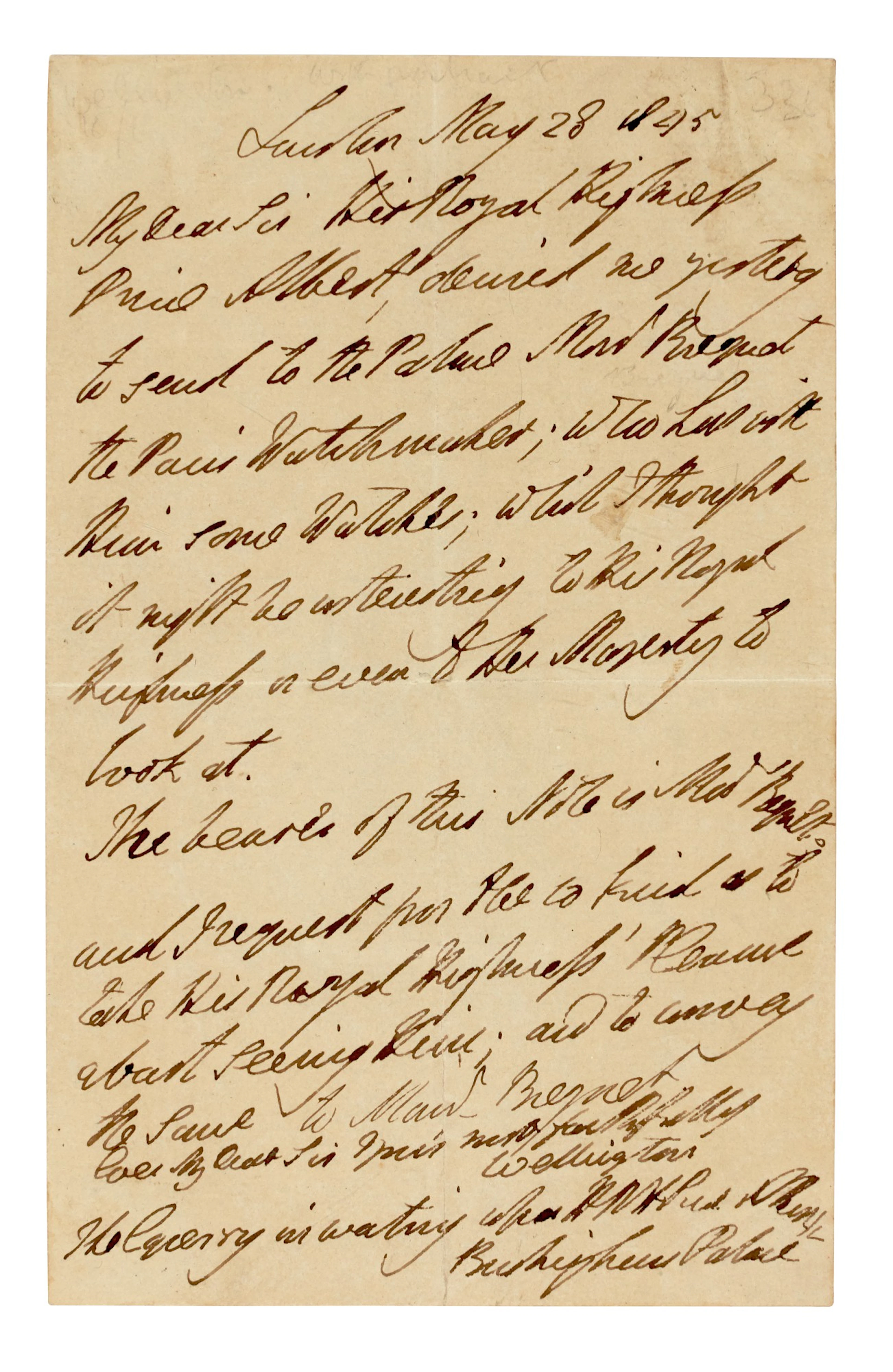 DUKE OF WELLINGTON | autograph letter signed