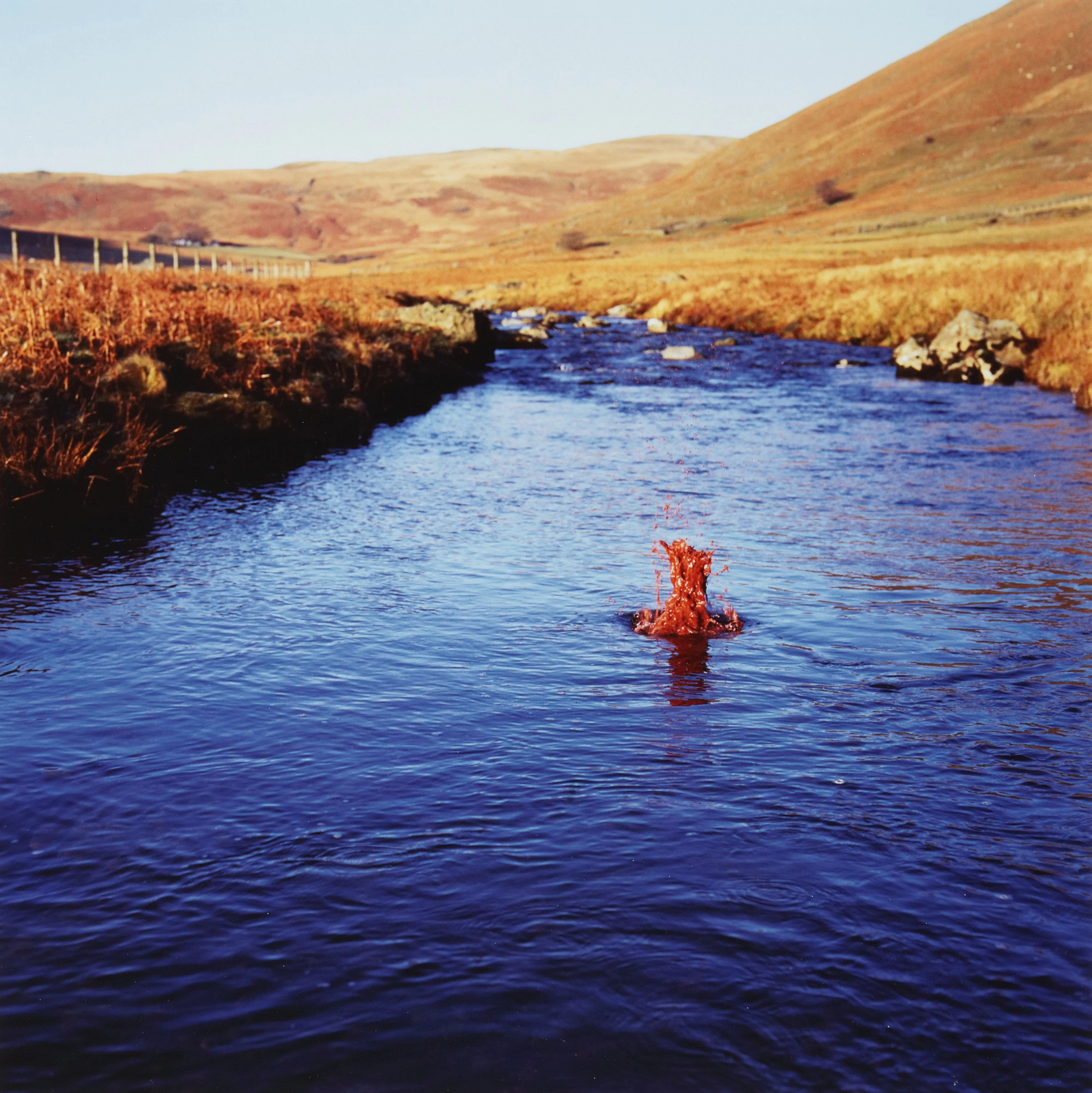 Andy goldsworthy | red stone splash, scaur glen, dumfriesshire