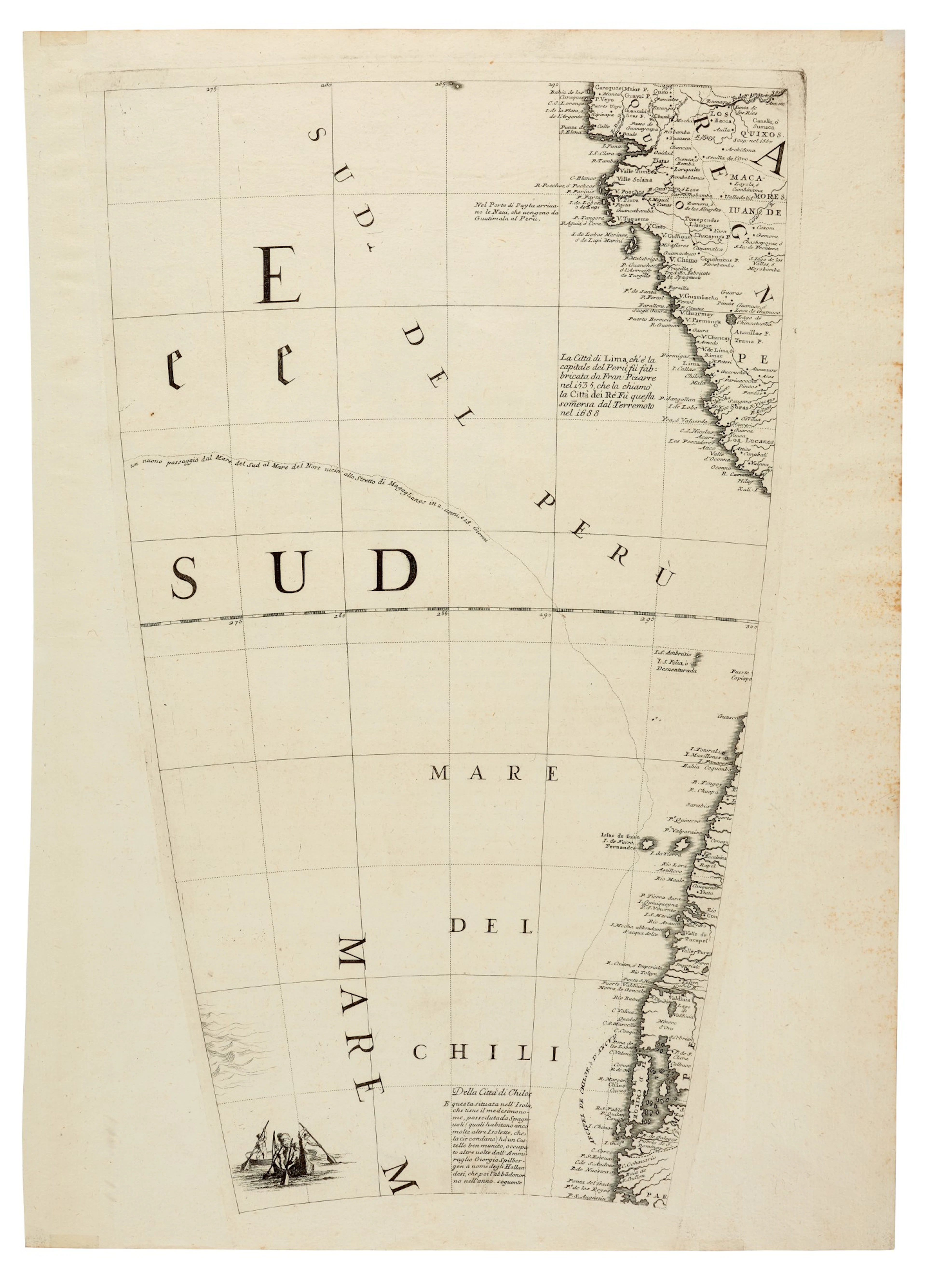 [BRAZIL]--CORONELLI | Three globe gores of South America