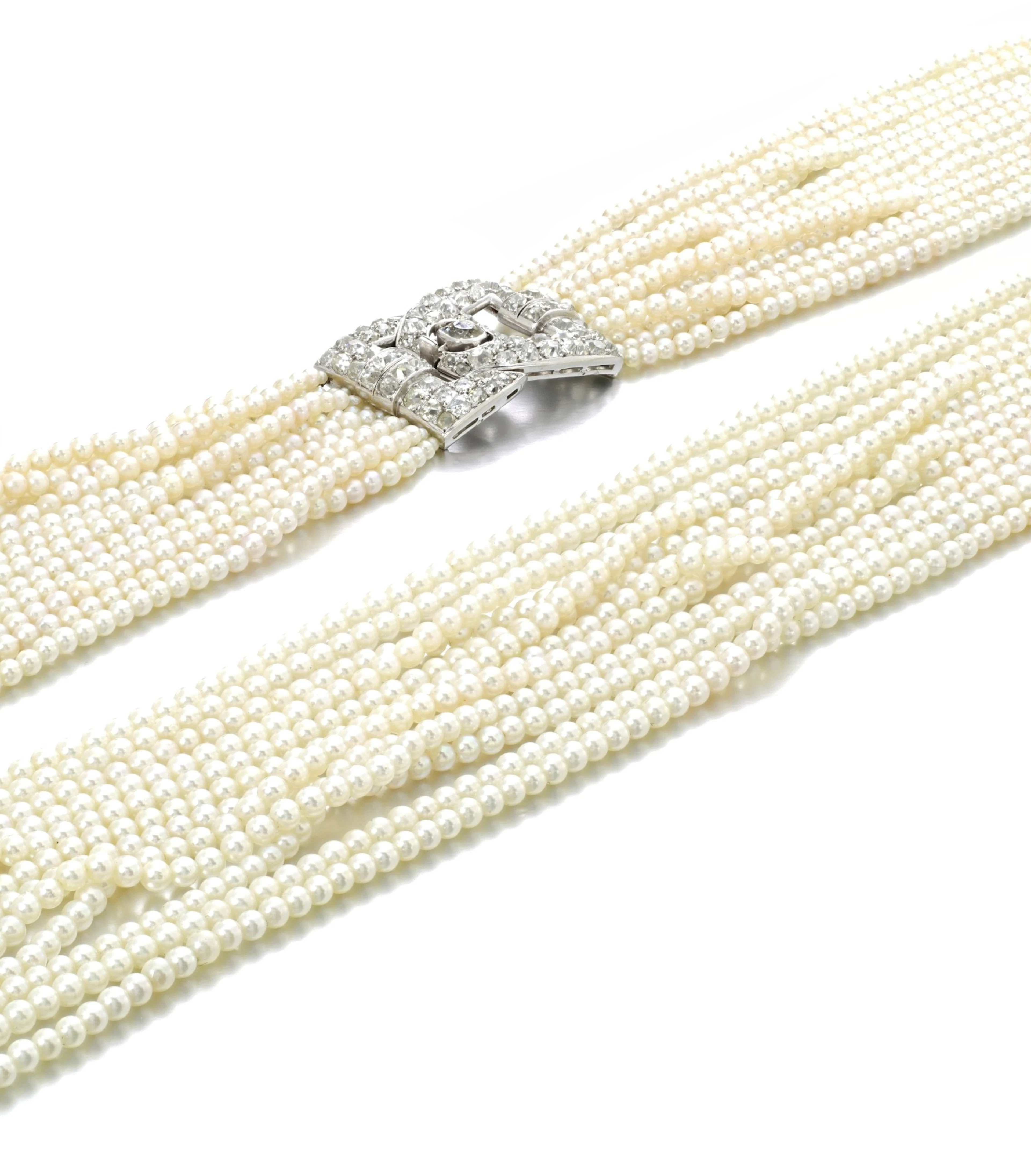 Chaumet | seed pearl and diamond necklace, early 20th century and later