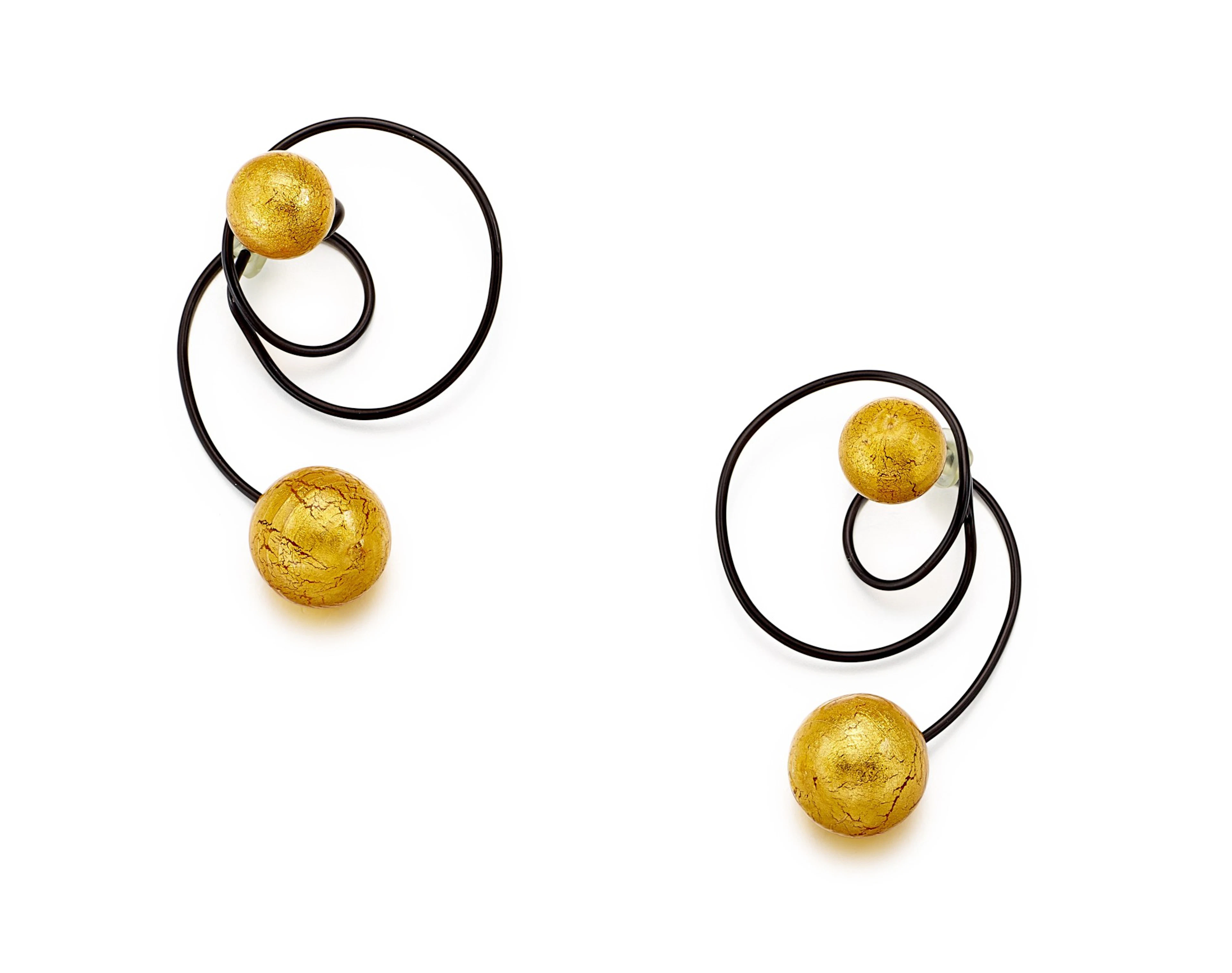 JAR | 'CARNAVAL A VENISE' PAIR OF TITANIUM AND GLASS EAR...