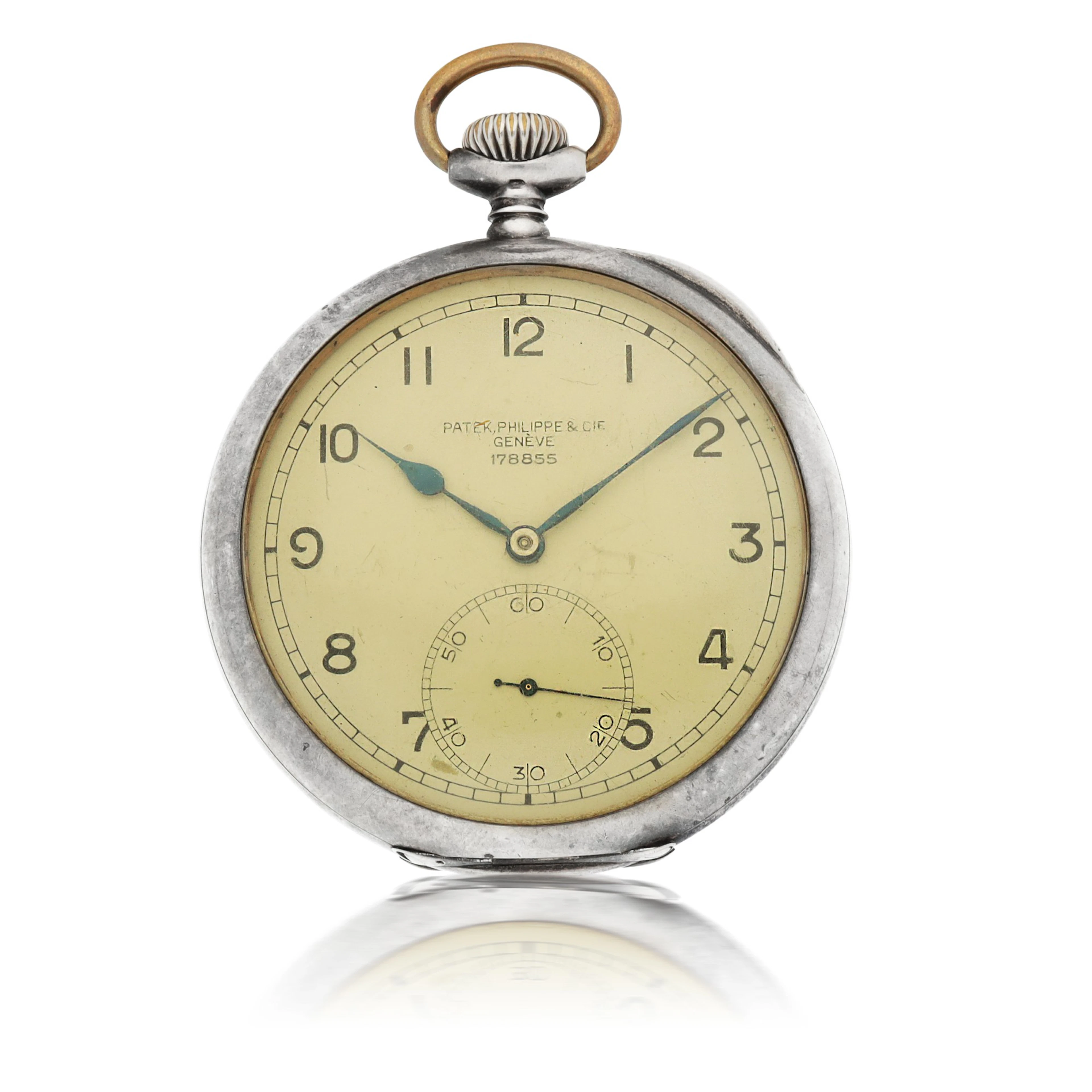 Ref 739 large silver open-faced watch made in 1913