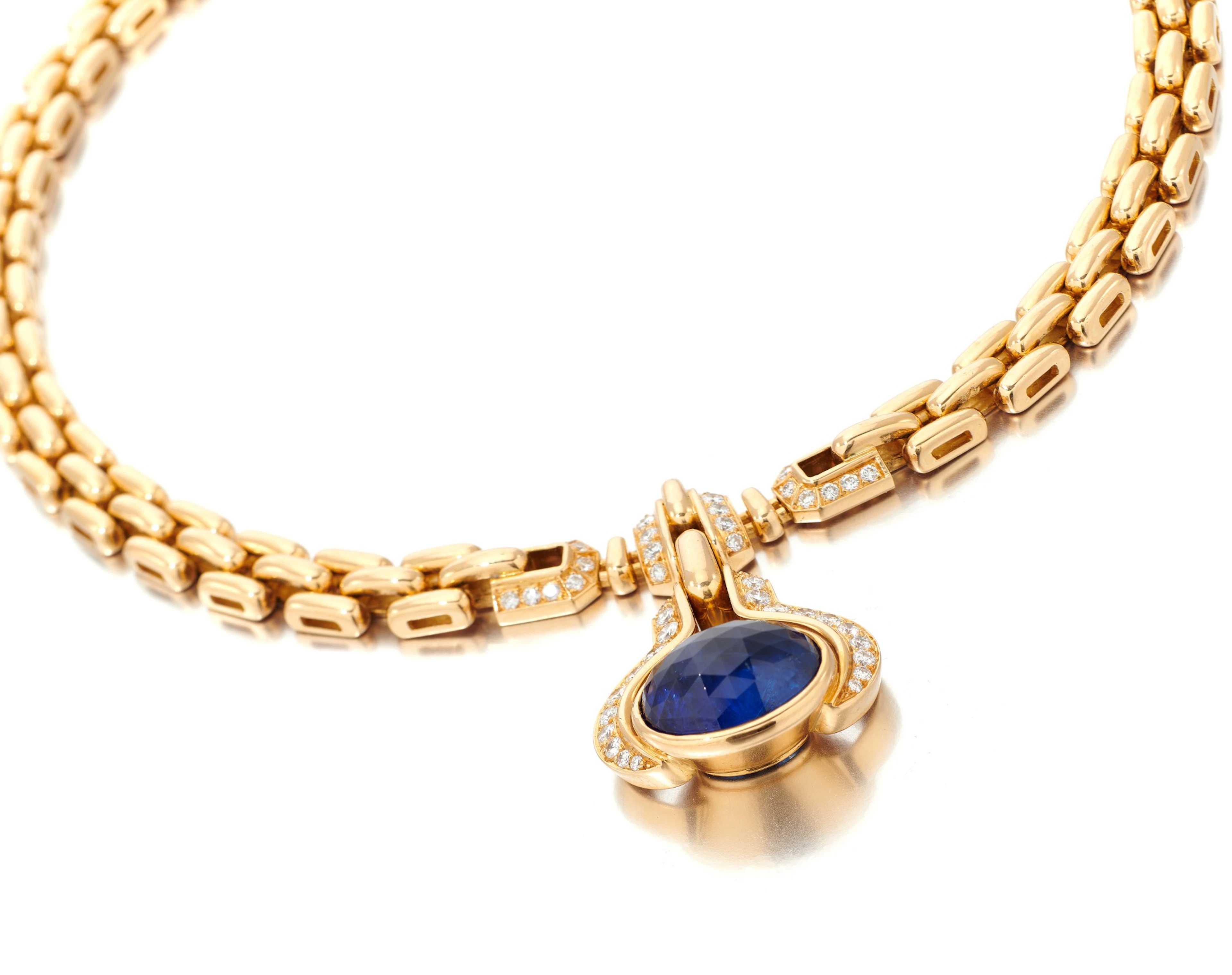 Cartier | sapphire and diamond necklace (collana con zaffiro e diamanti)