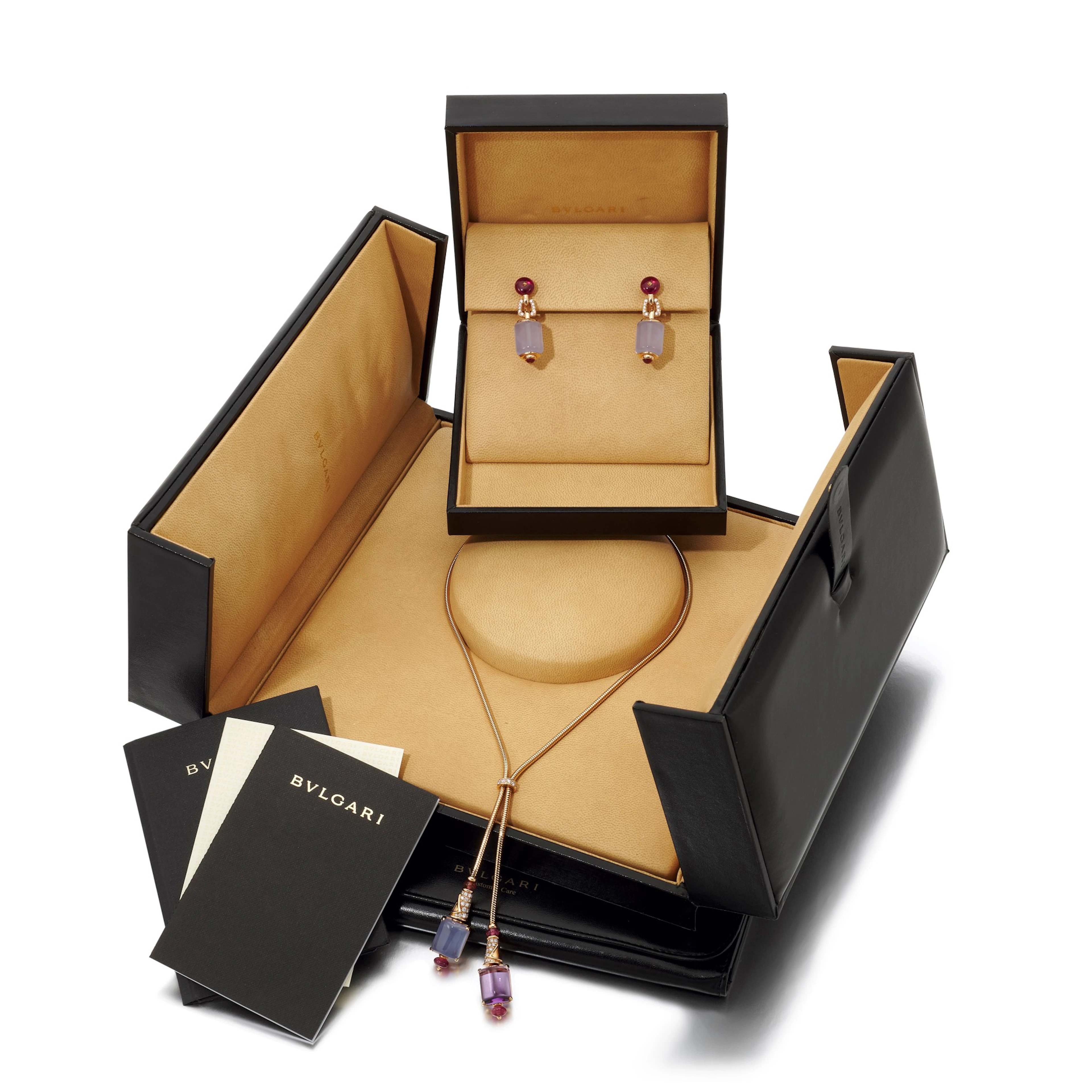 Bulgari | gem-set and diamond demi-parure (demi-parure...