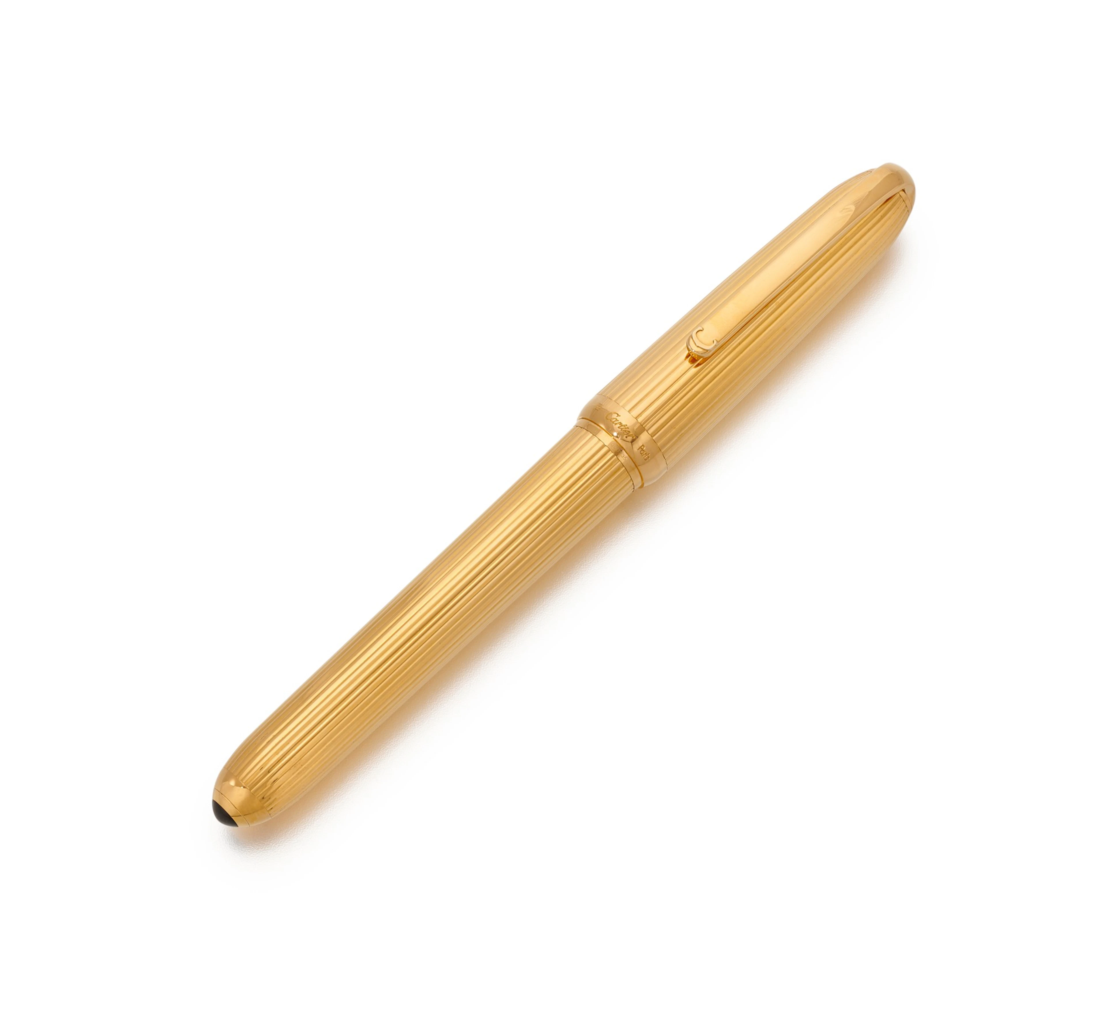 Cartier | gold plated fountain pen 'louis cartier' (penna...