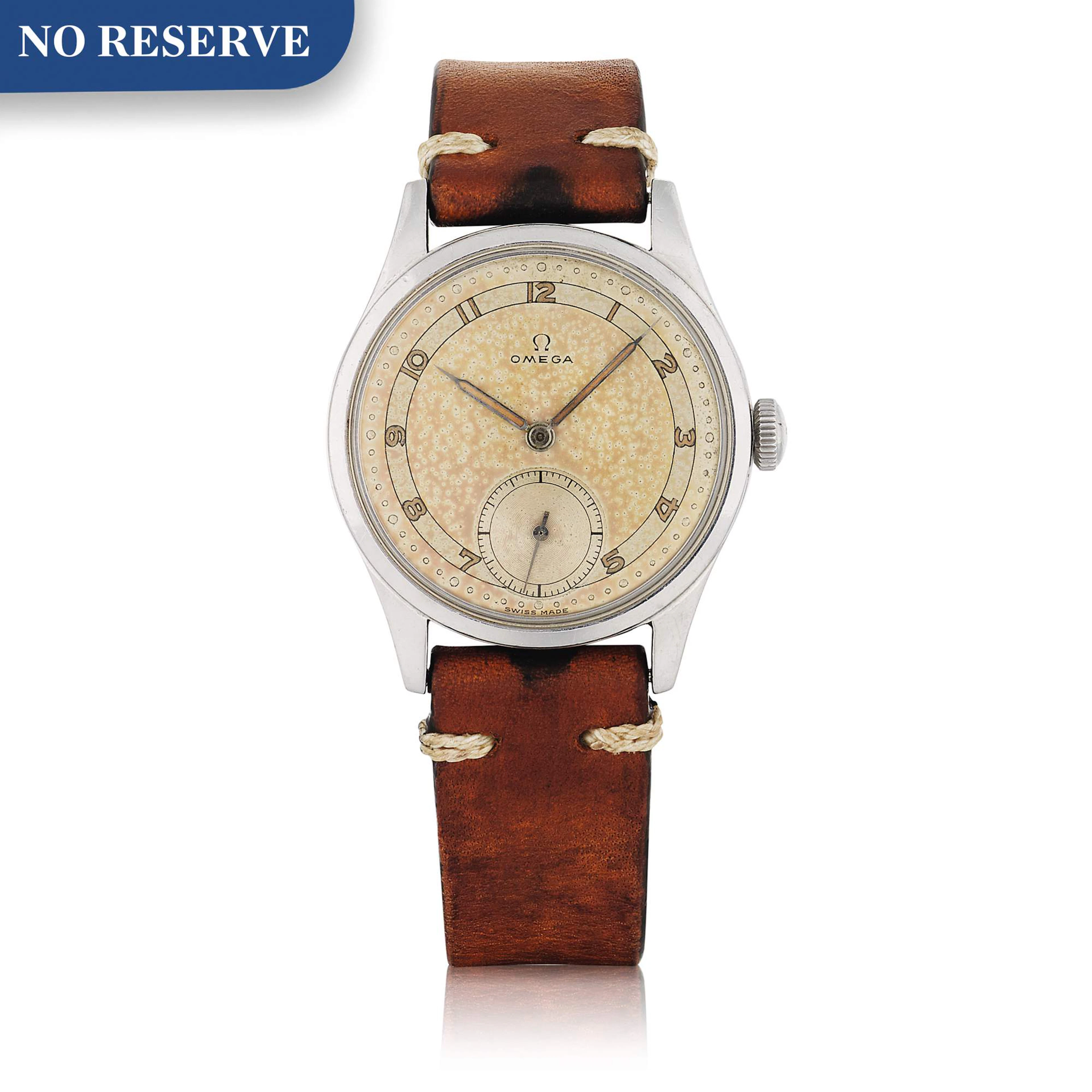 Ref 2383-6 stainless steel wristwatch with two-tone dial circa 1947