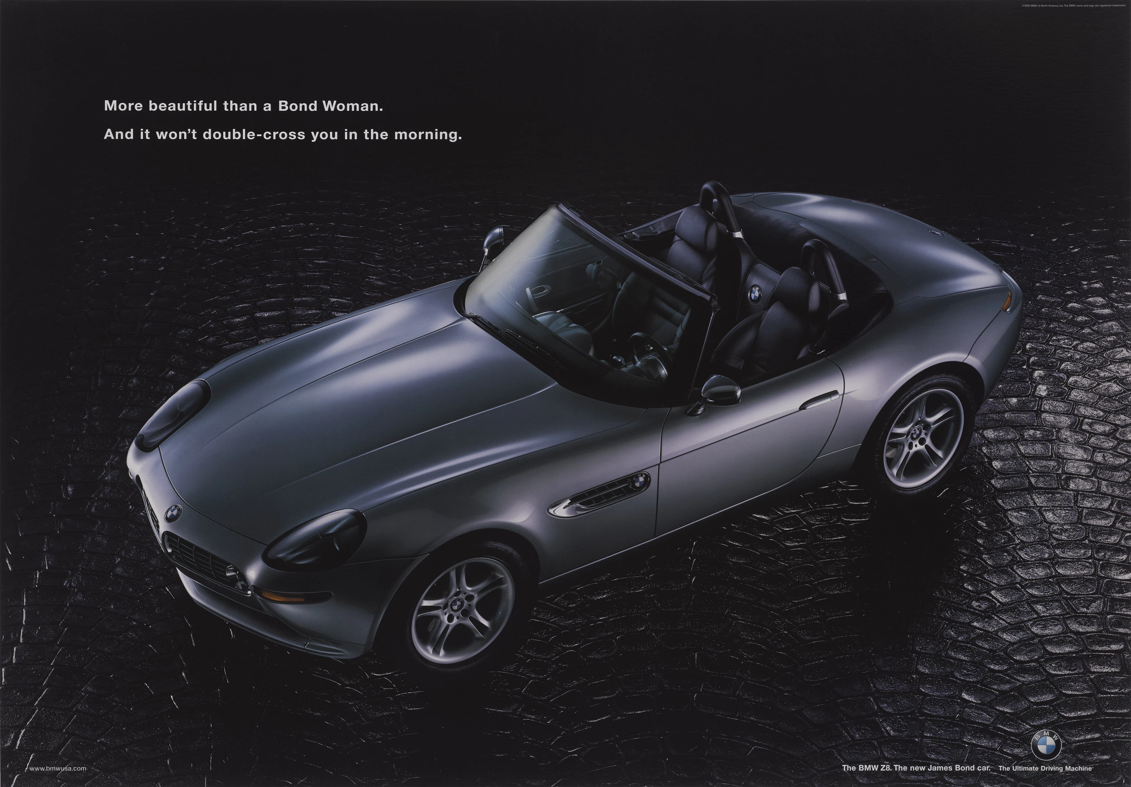 The world is not enough (1999) poster, british, tie-in with bmw