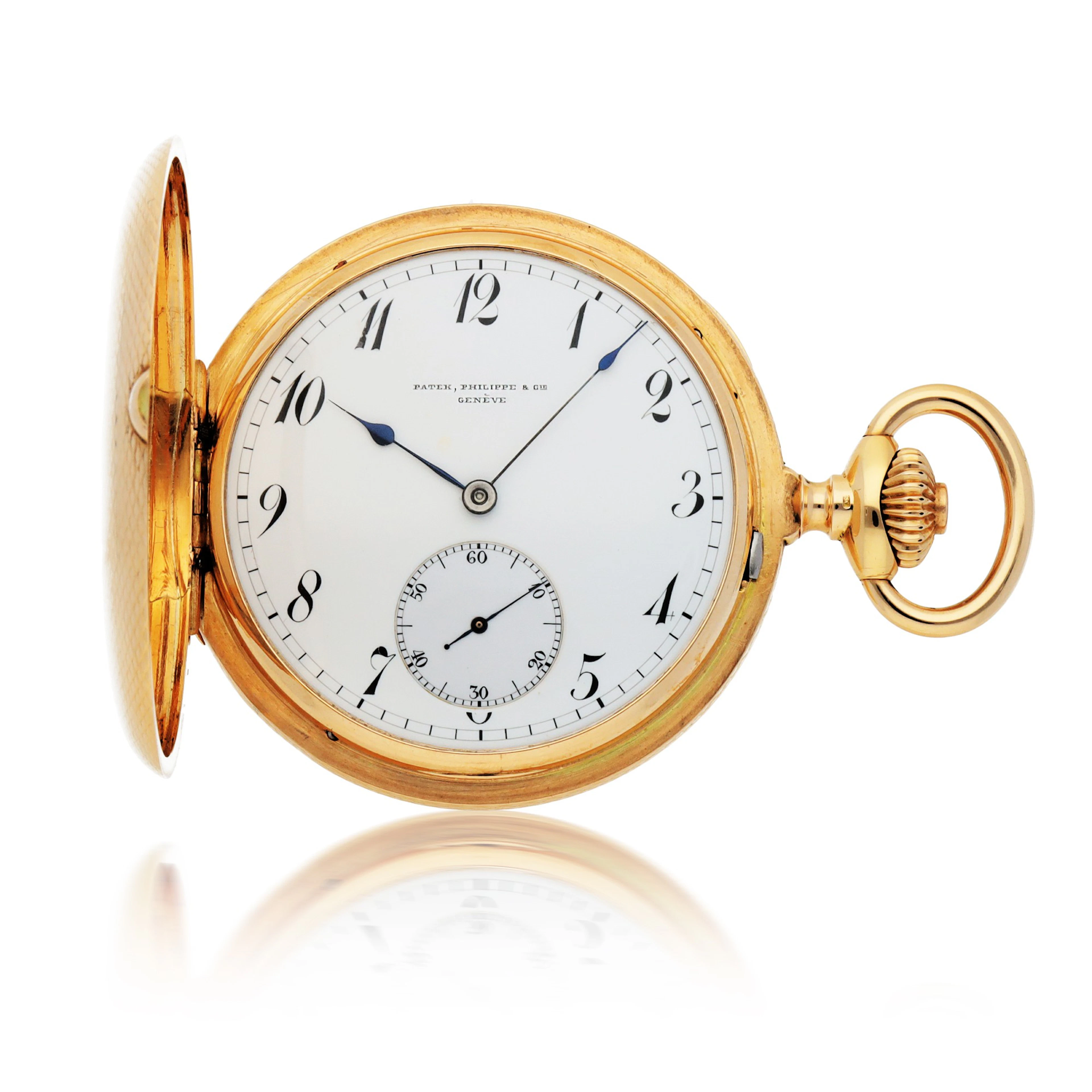Retailed by f. woroniecki, warsaw: yellow gold hunting-cased watch made in 1895