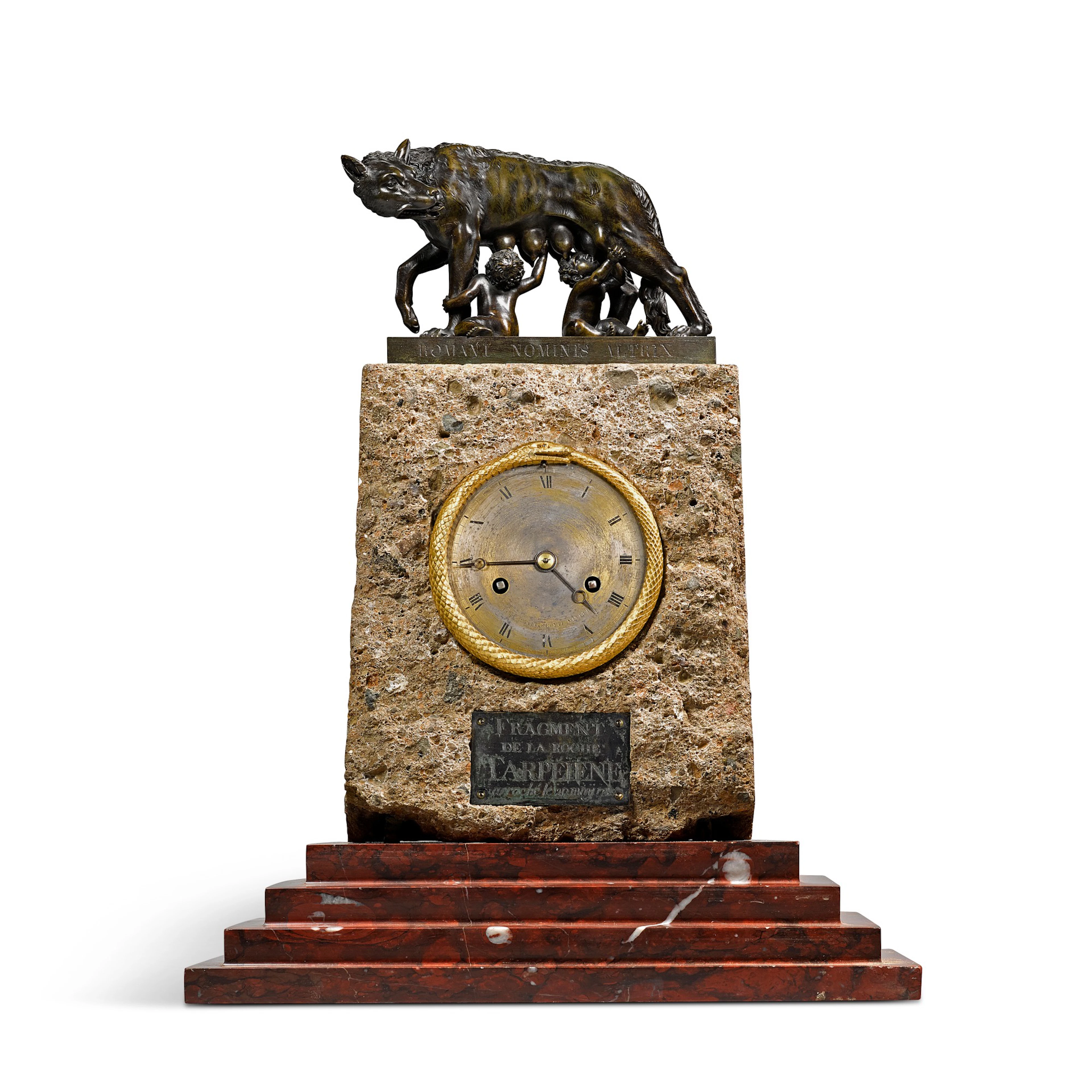 A French patinated and gilt-bronze