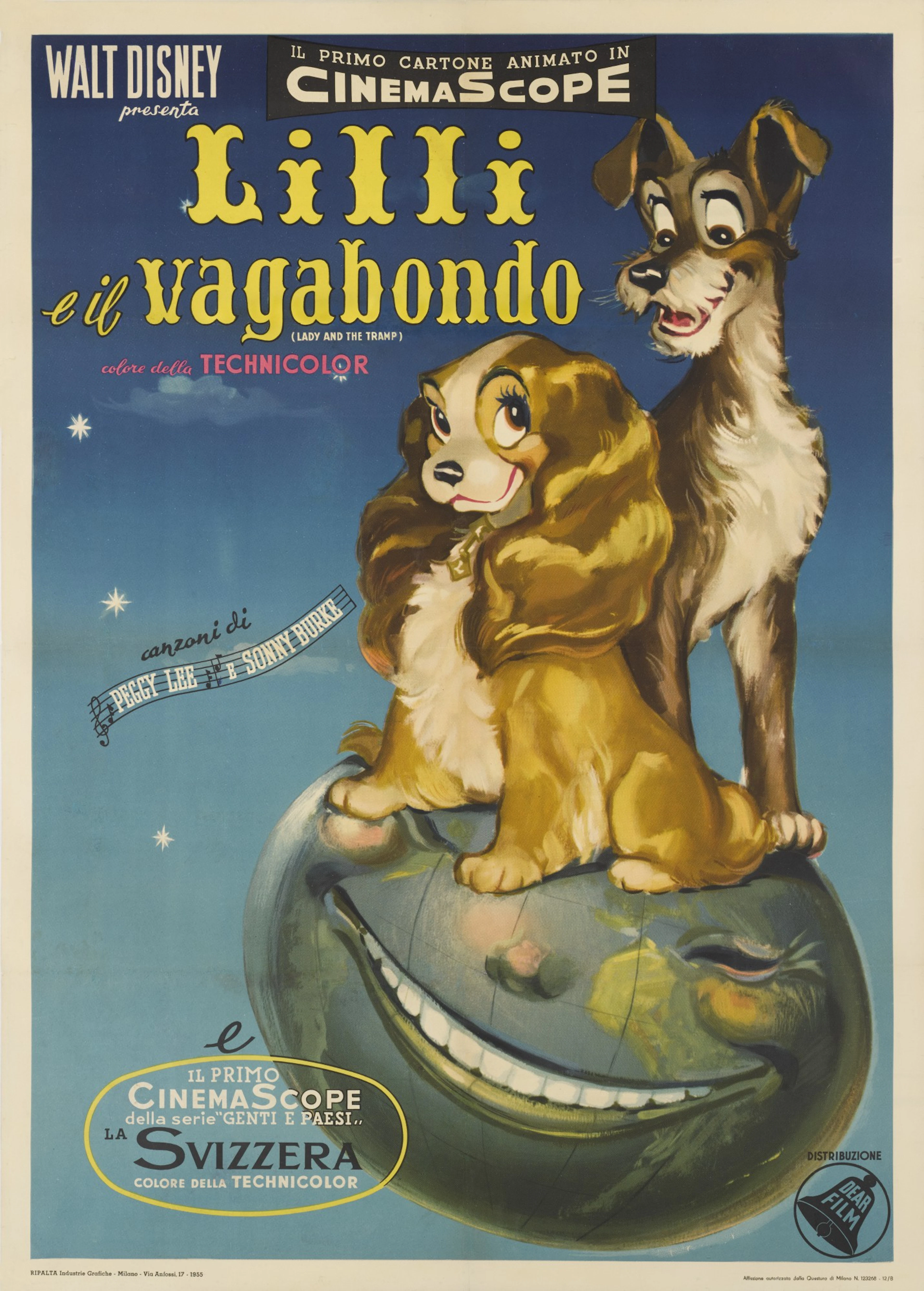 Lady and the Tramp / Lili e il Vagabondo (1955) Poster, Italian