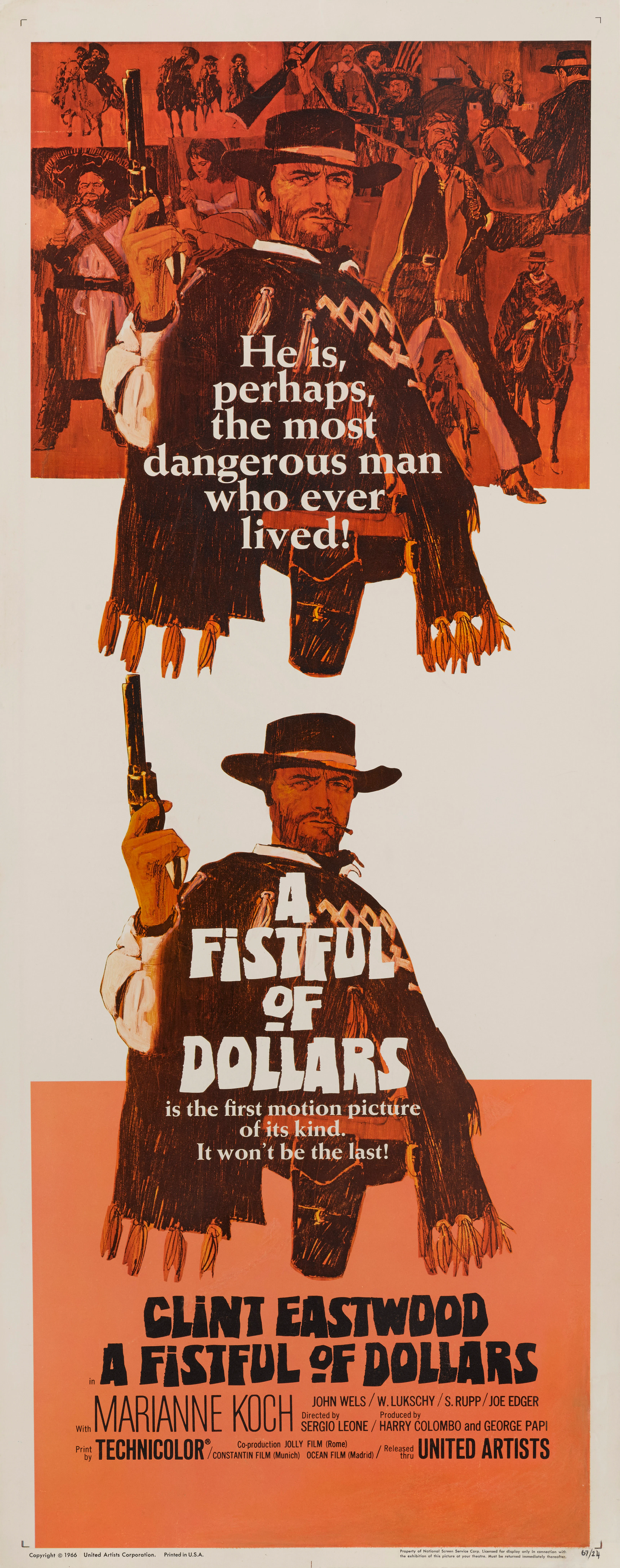 Per un Pugno di Dollari / A Fistful of Dollars (1964) Poster, US