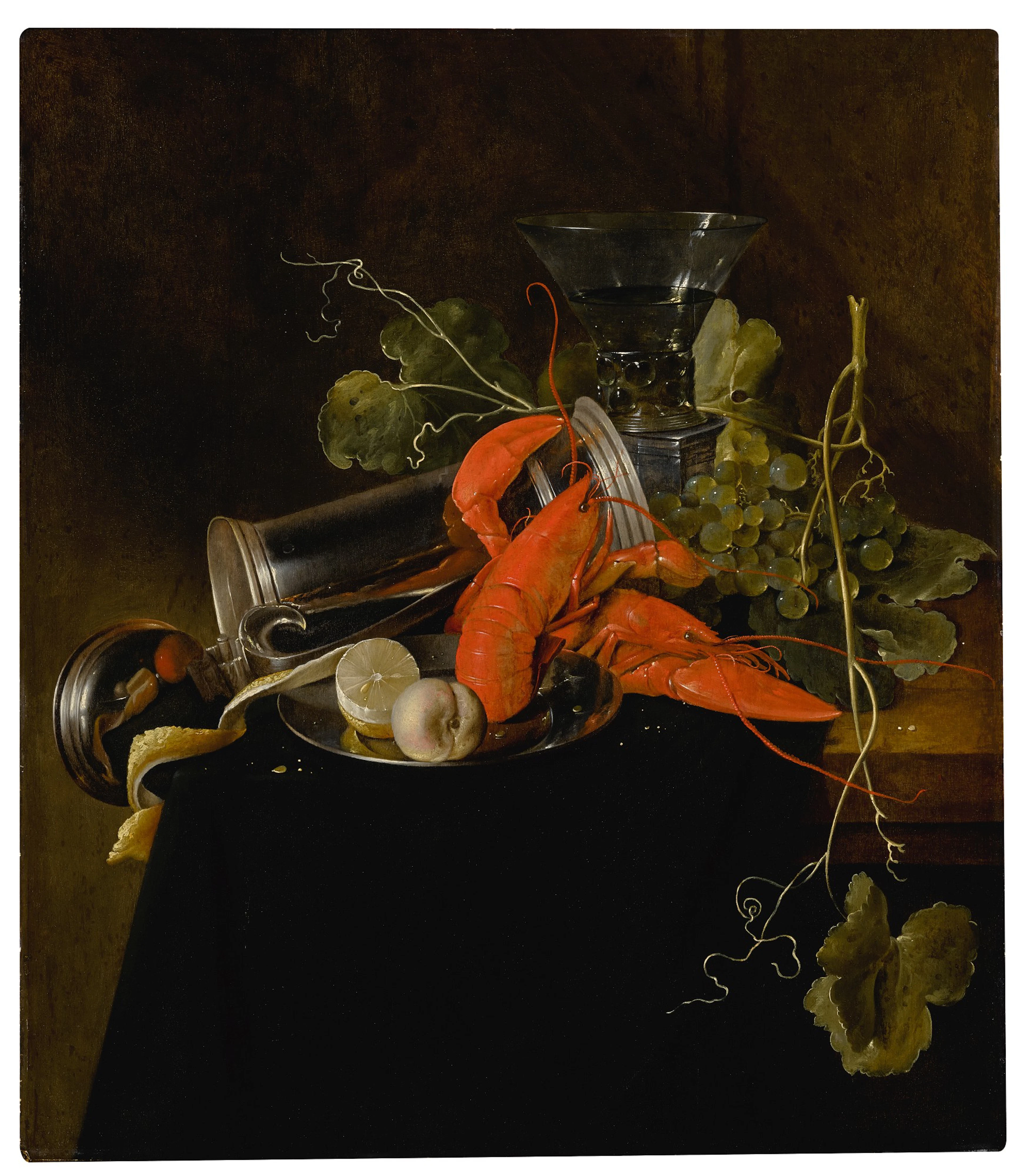 Still life with two lobsters