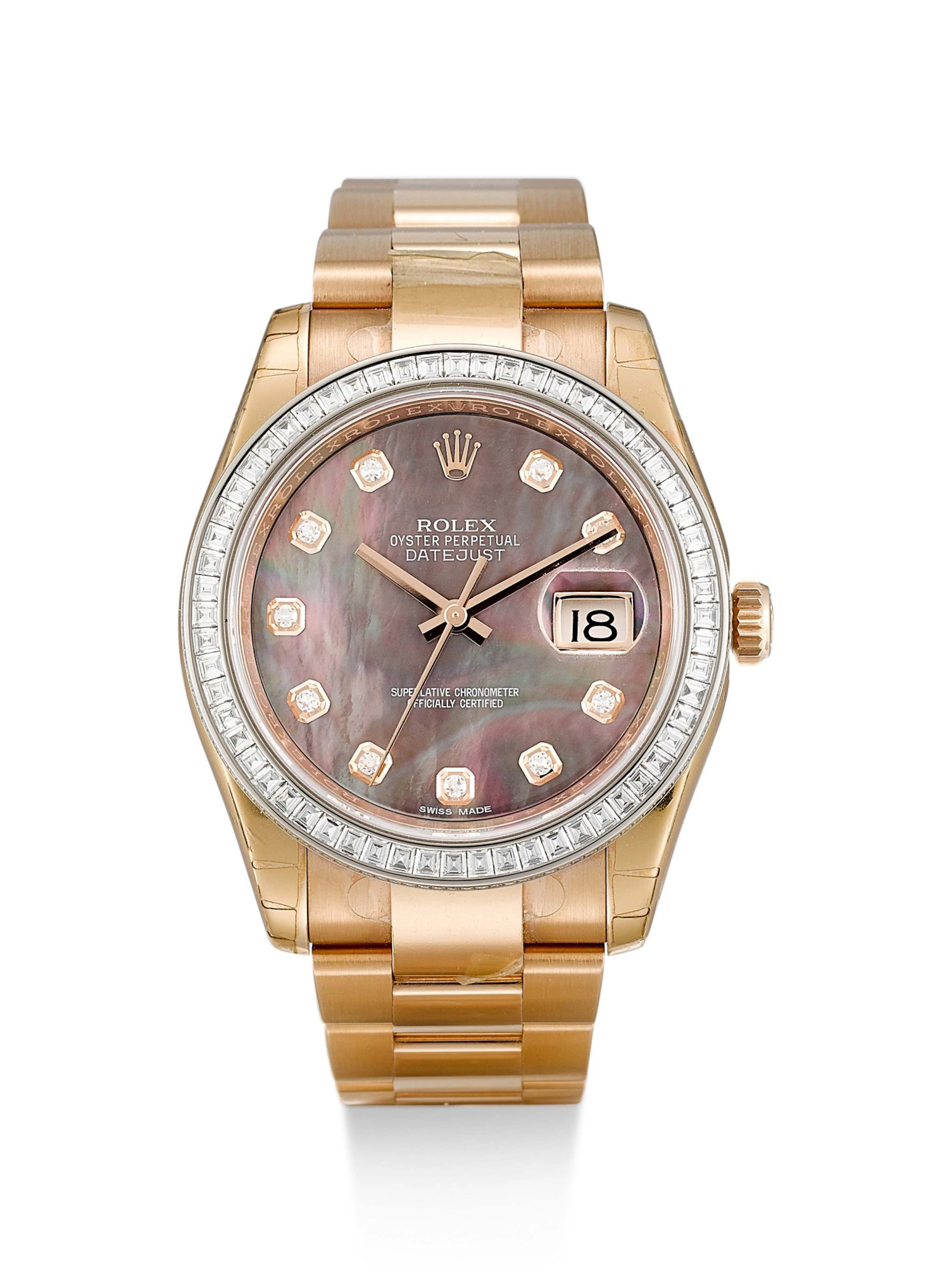 Reference 116285bb datejust a pink gold and diamond-set...