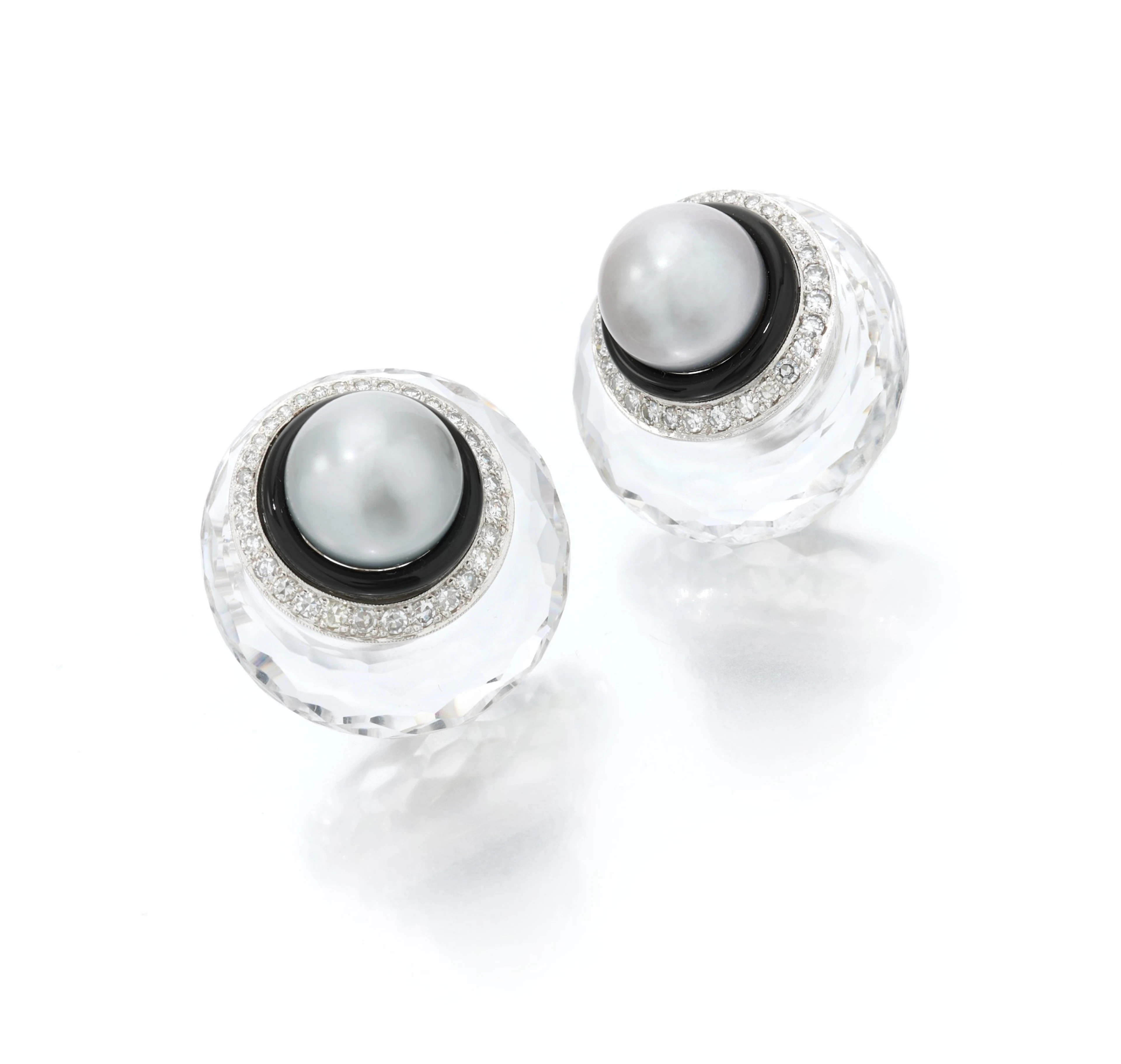 Pair of rock-crystal