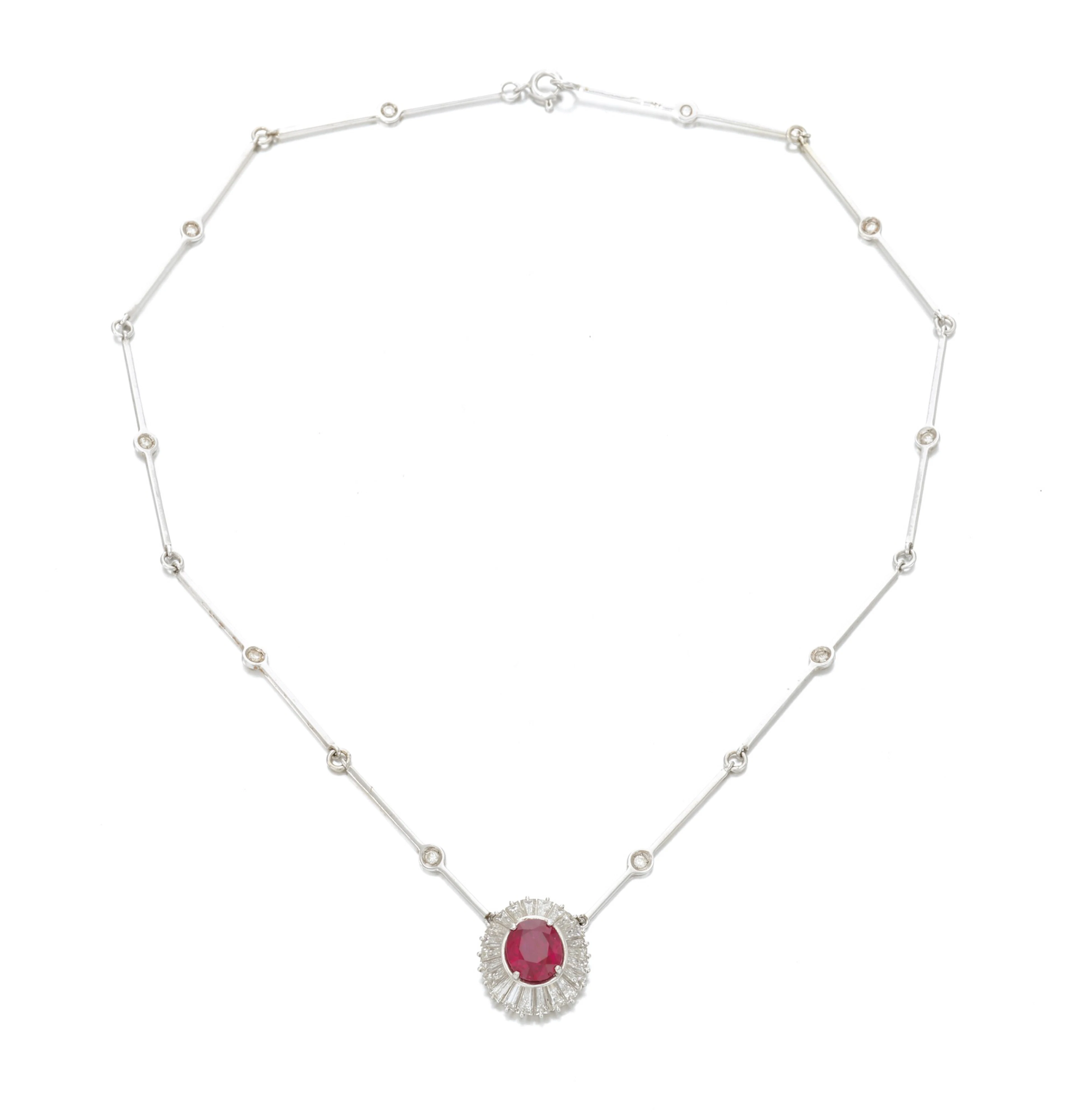 Ruby and diamond necklace (Collana con rubino e diamanti)