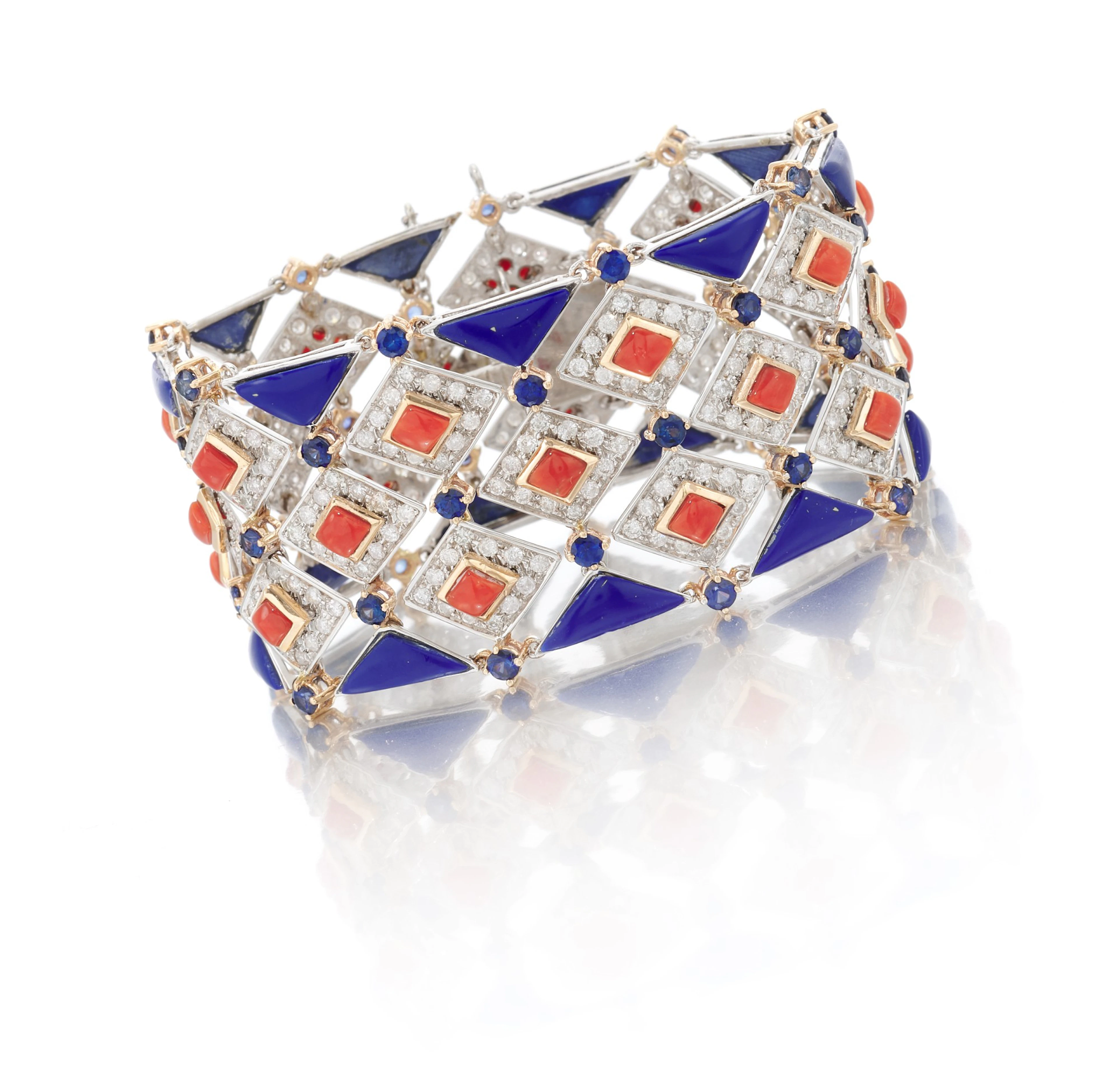 Coral, Lapis lazuli