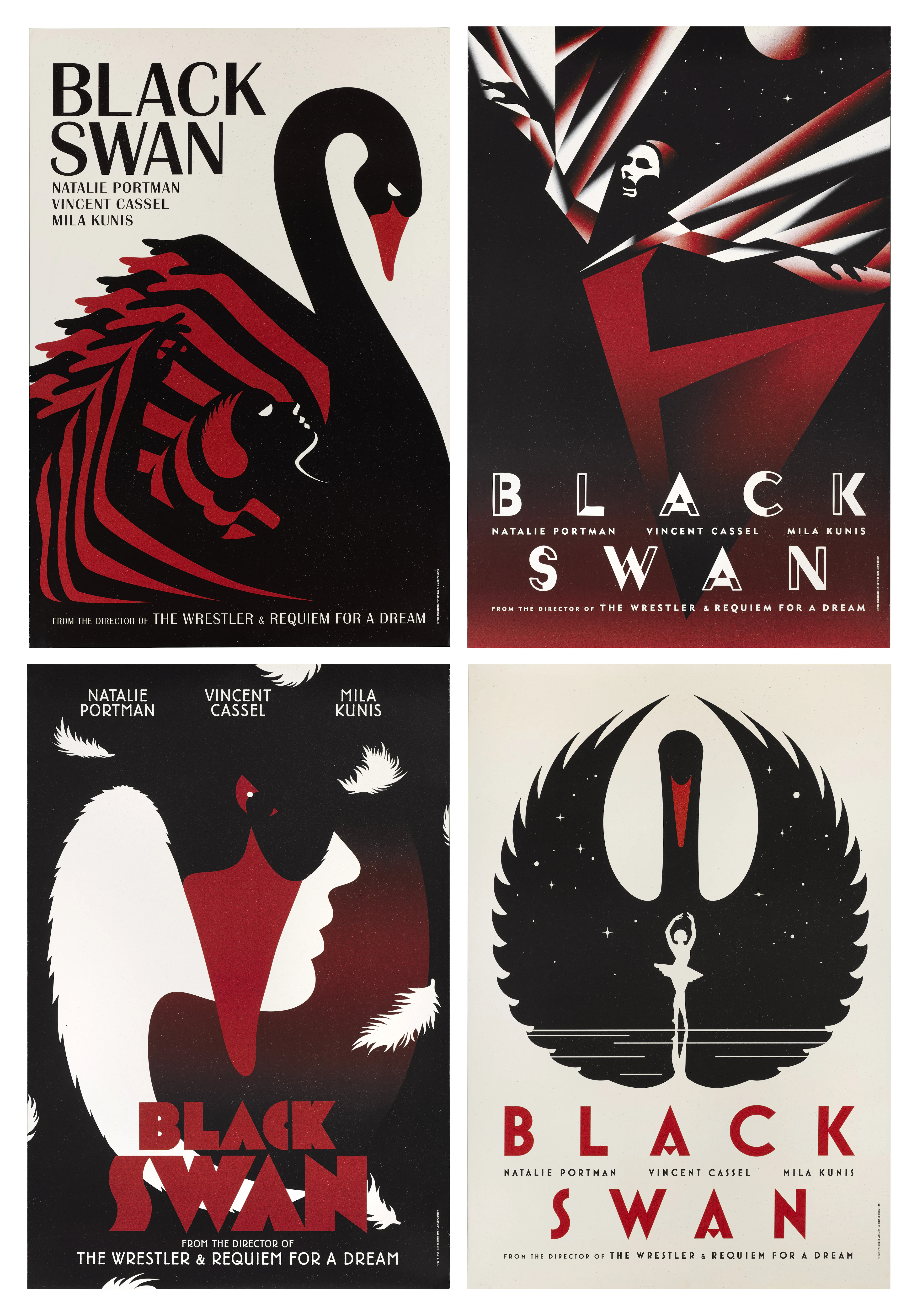 Black Swan (2010) British, Set of 4 advance posters
