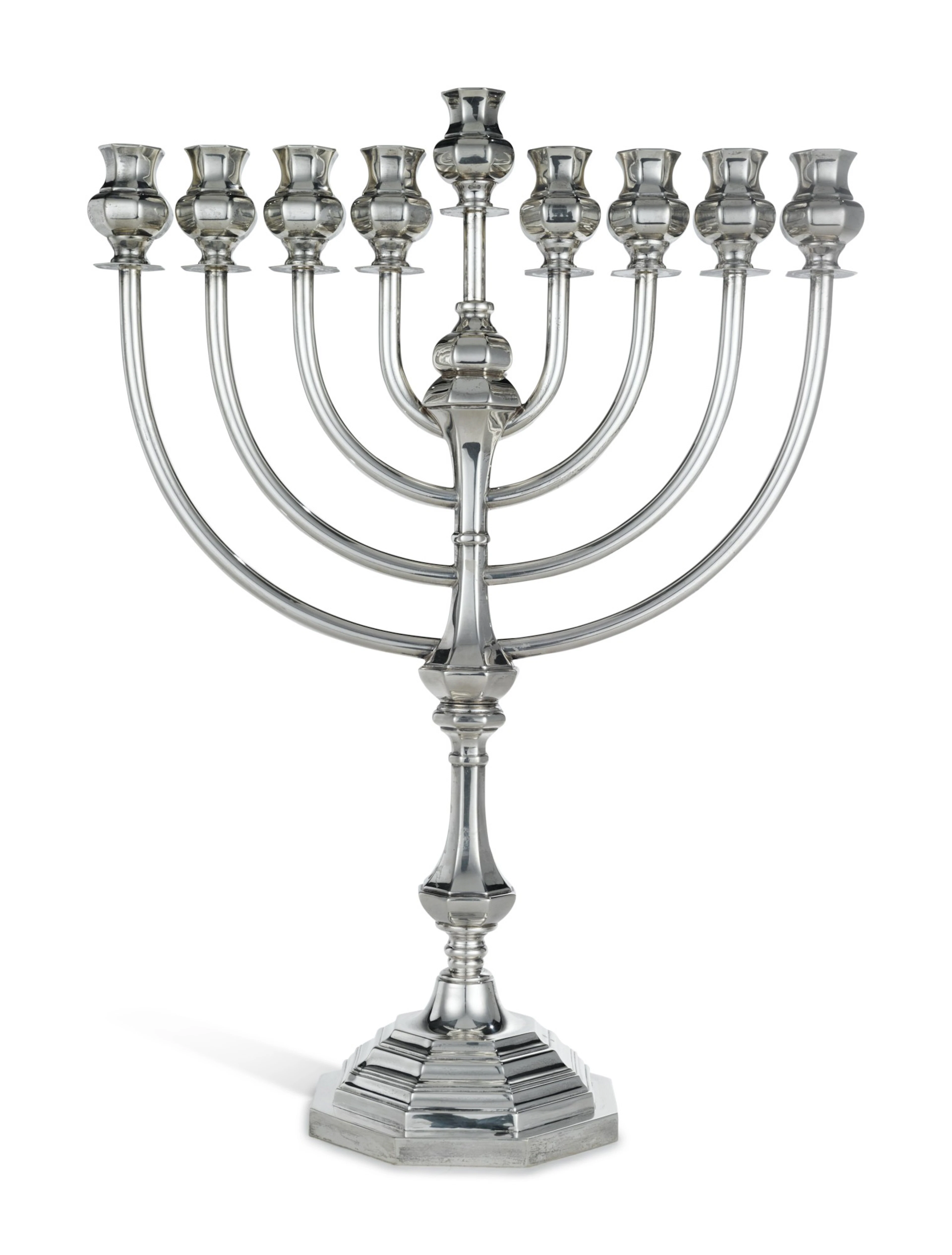 An American Silver Large Menorah, Tiffany & Co., New York, Late 20th Century