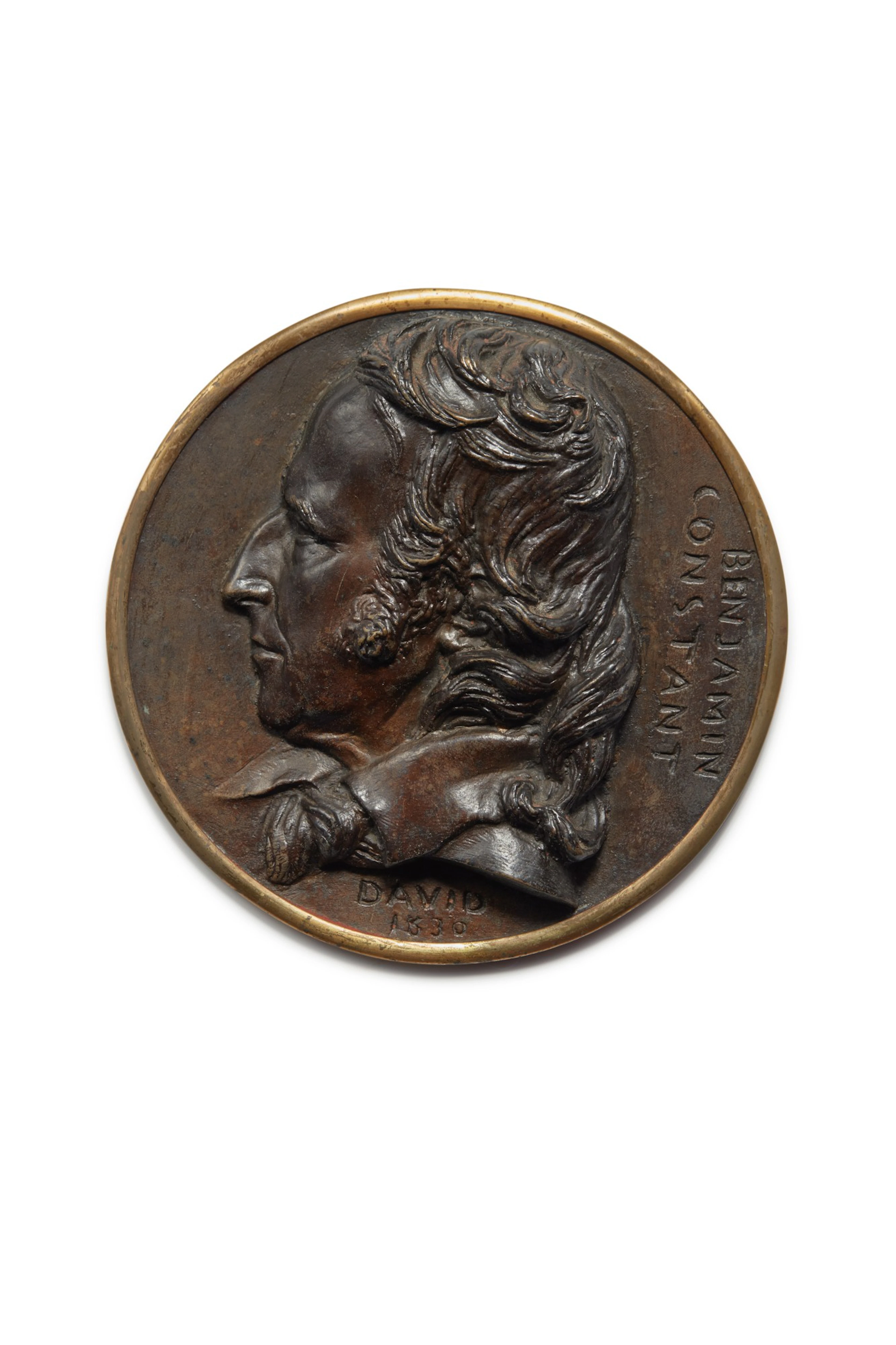 Four Portrait Medallions of French writers including Benjamin Constant