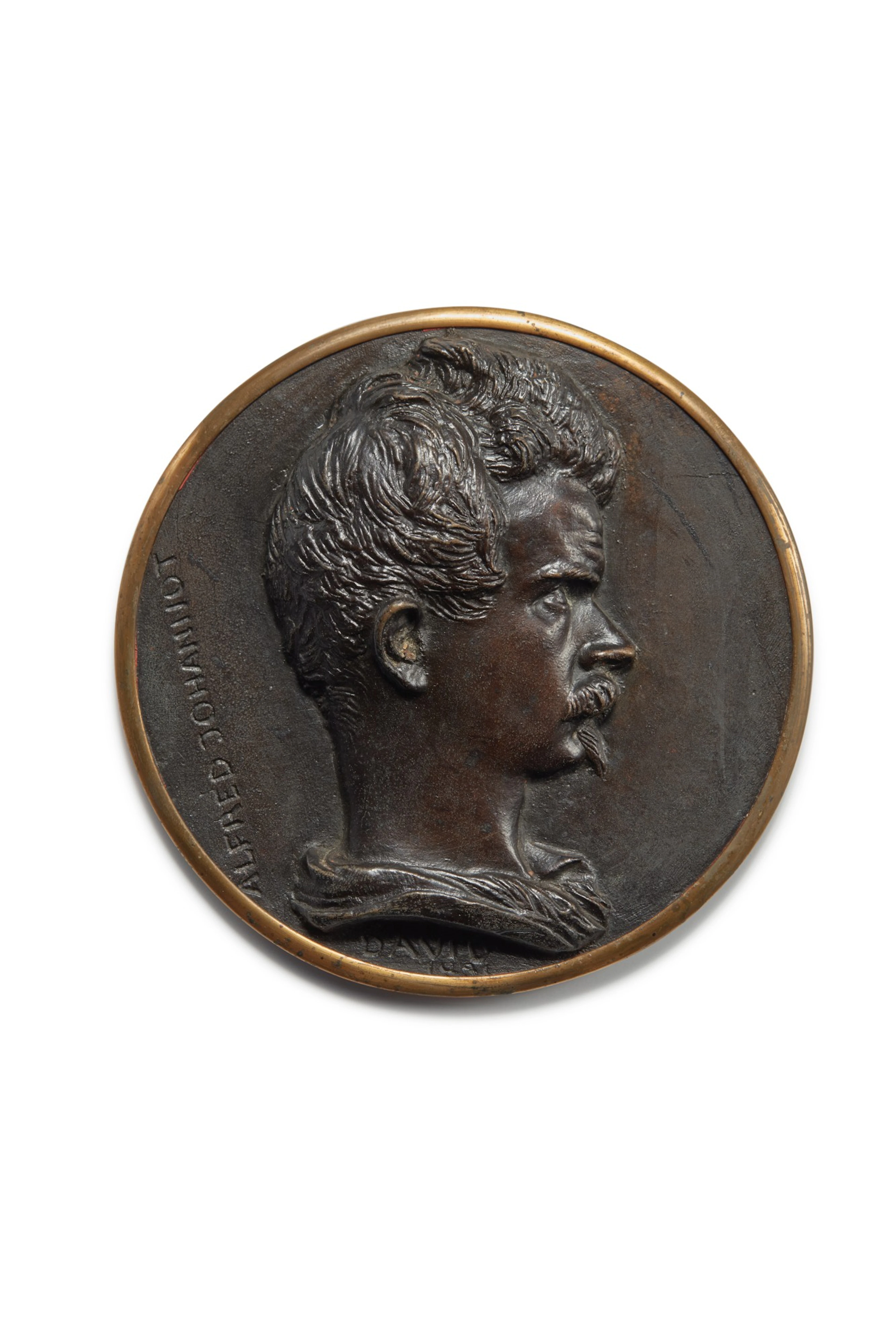 Five Portrait Medallions of French Painters including Alfred Johannot