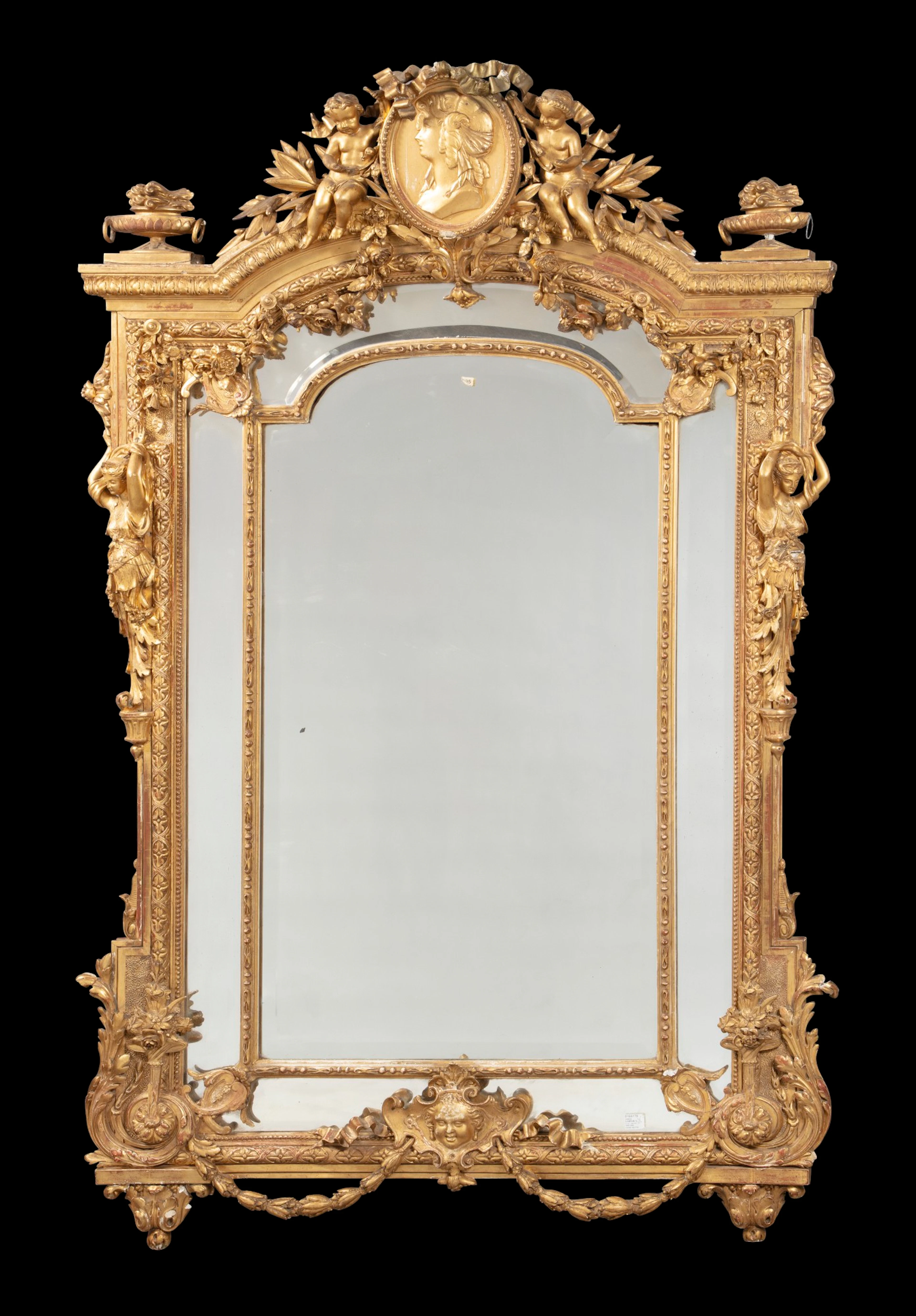 A gilt-wood mirror, 19th century