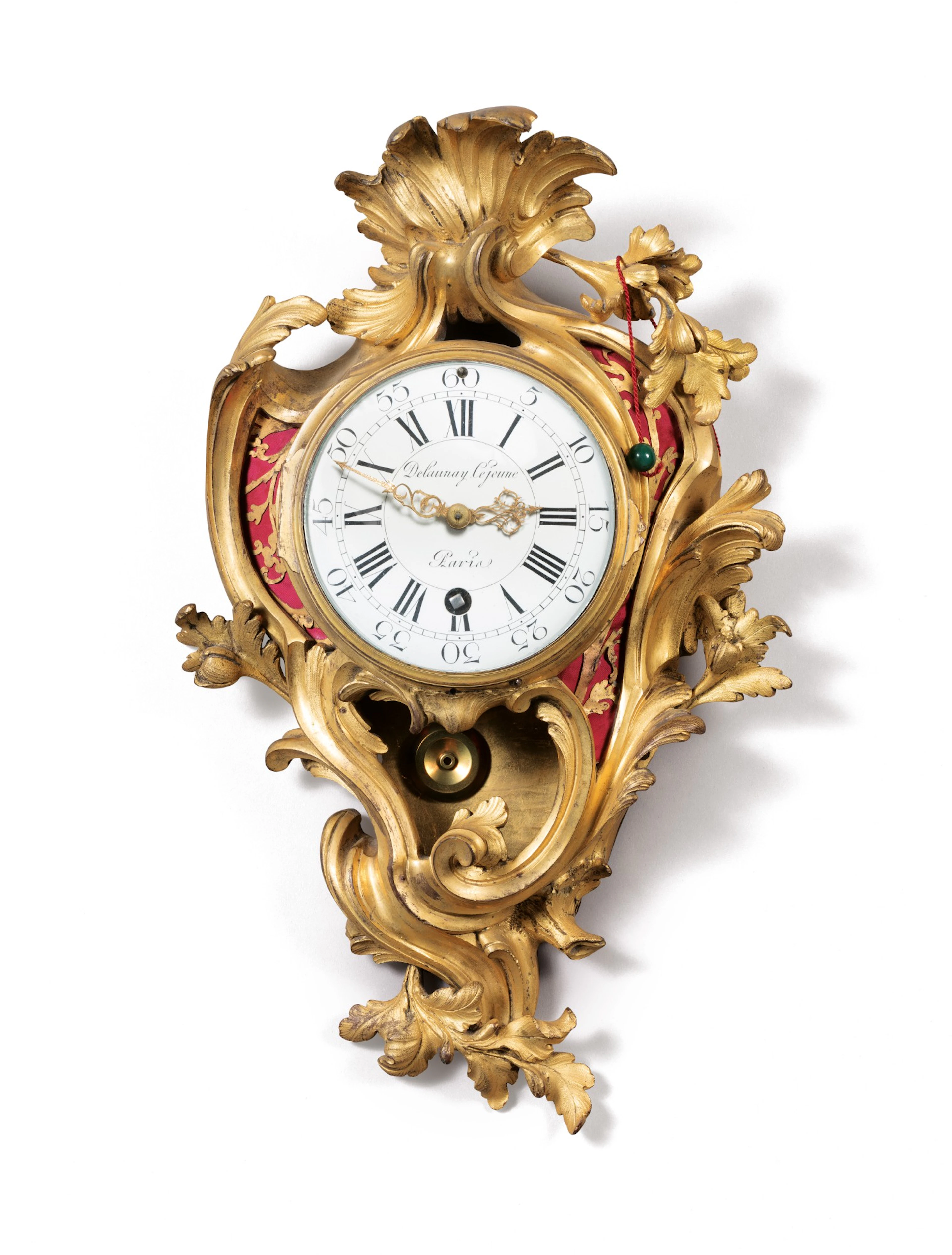 A Louis XV gilt-bronze cartel clock