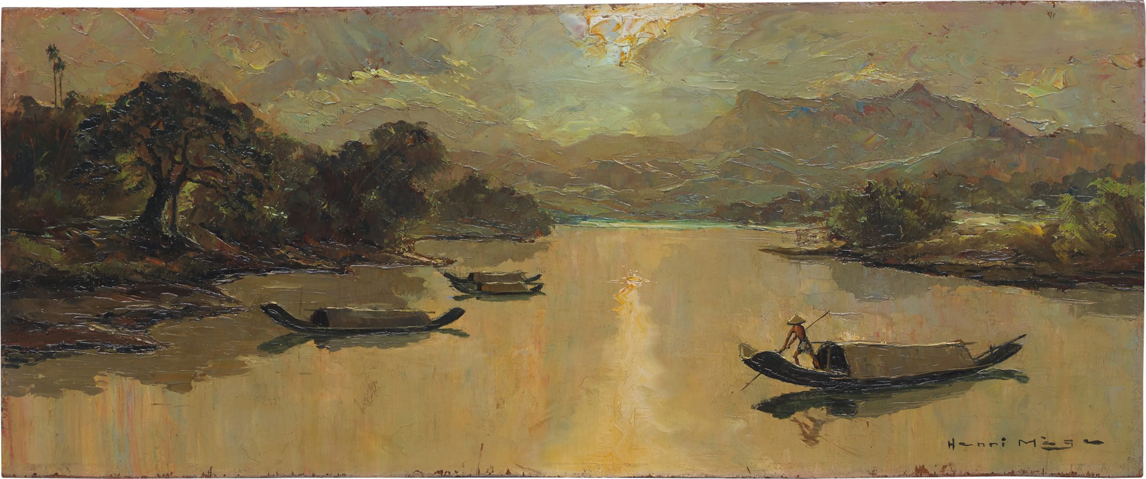 Henri Mège 亨利·美治 | Soir sur la riviere de Parfume a Hue