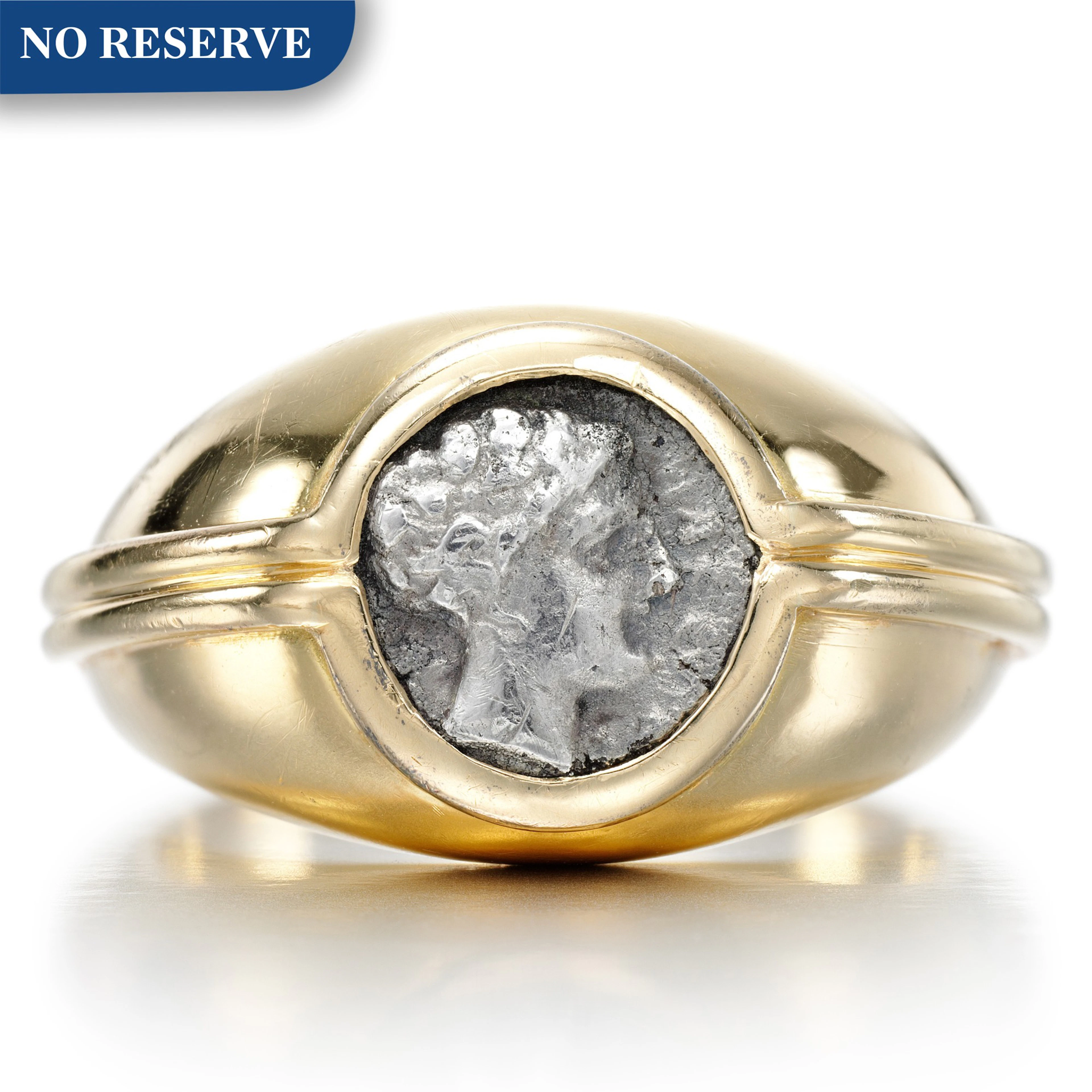 Ancient coin ring, 'Monete', 1980s
