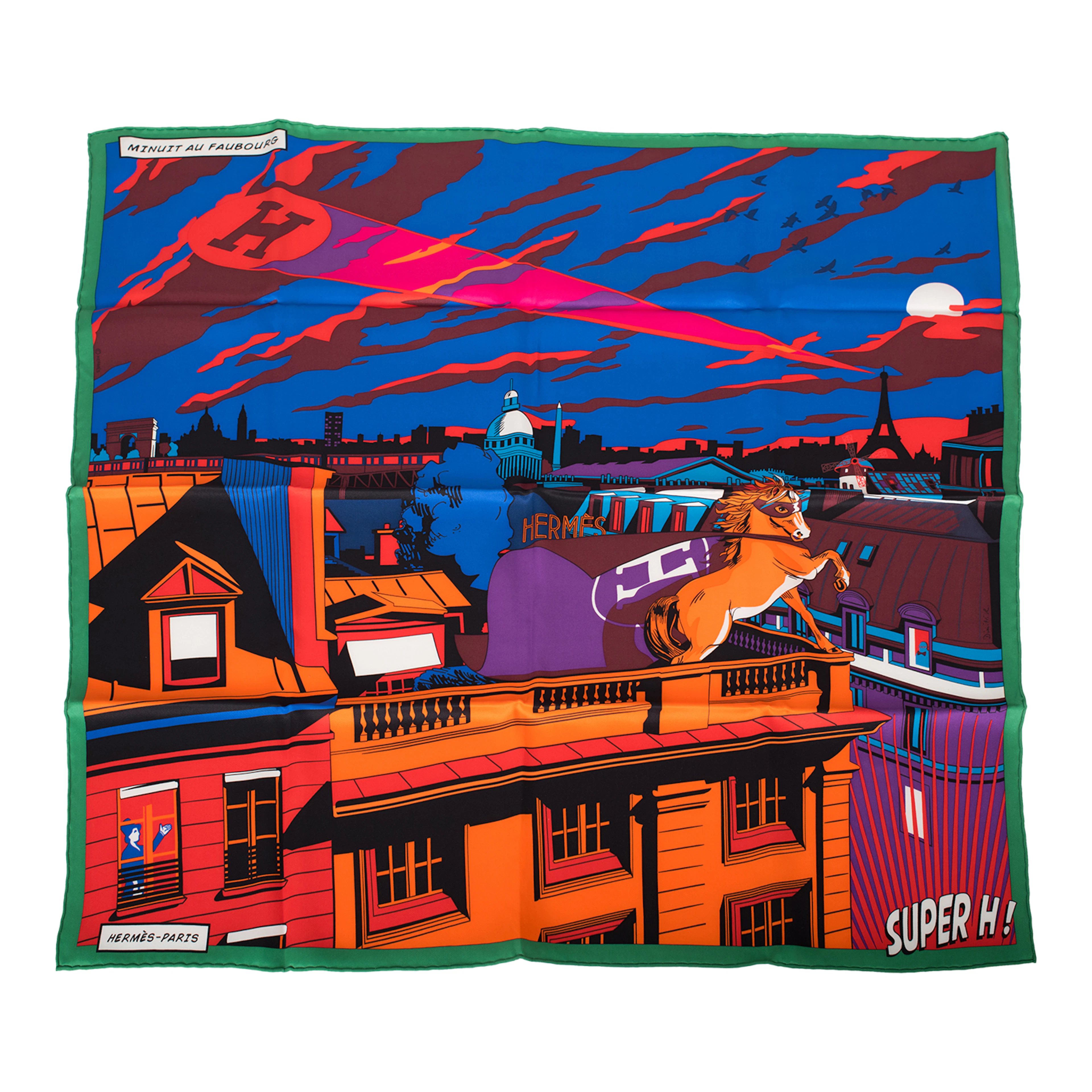 Minuit Au Faubourg Silk Twill Scarf 70