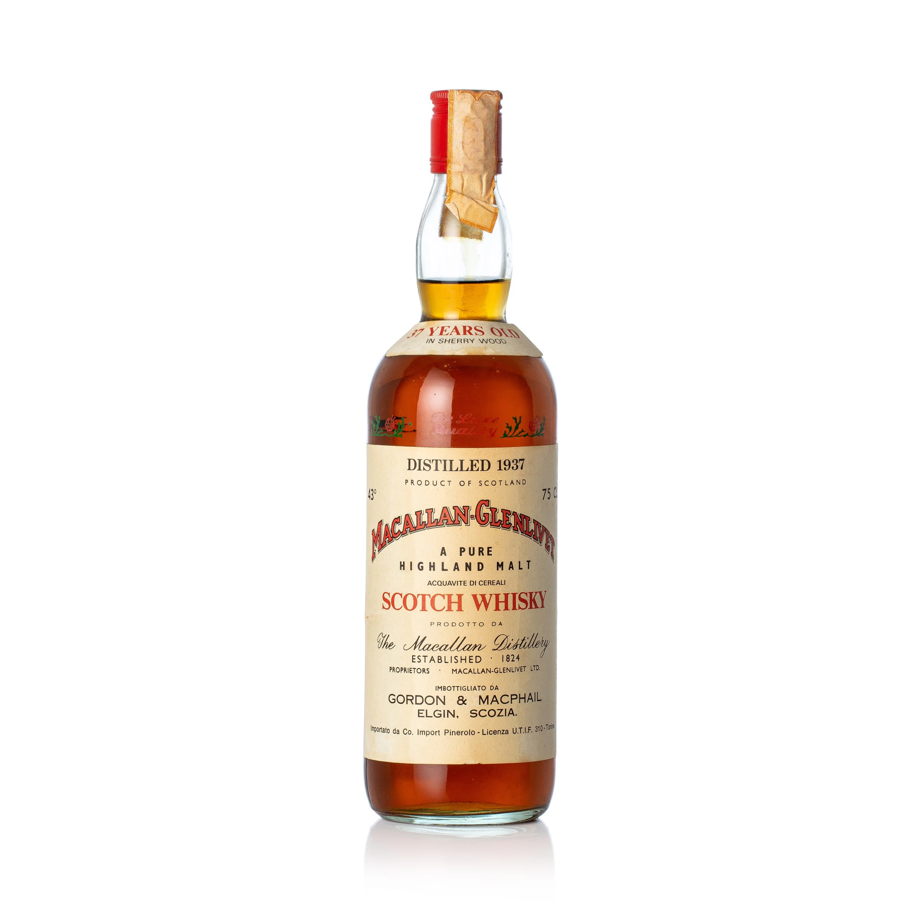 Macallan Glenlivet Gordon & MacPhail 37 Year Old 43.0 abv 1937 (1 BT75)