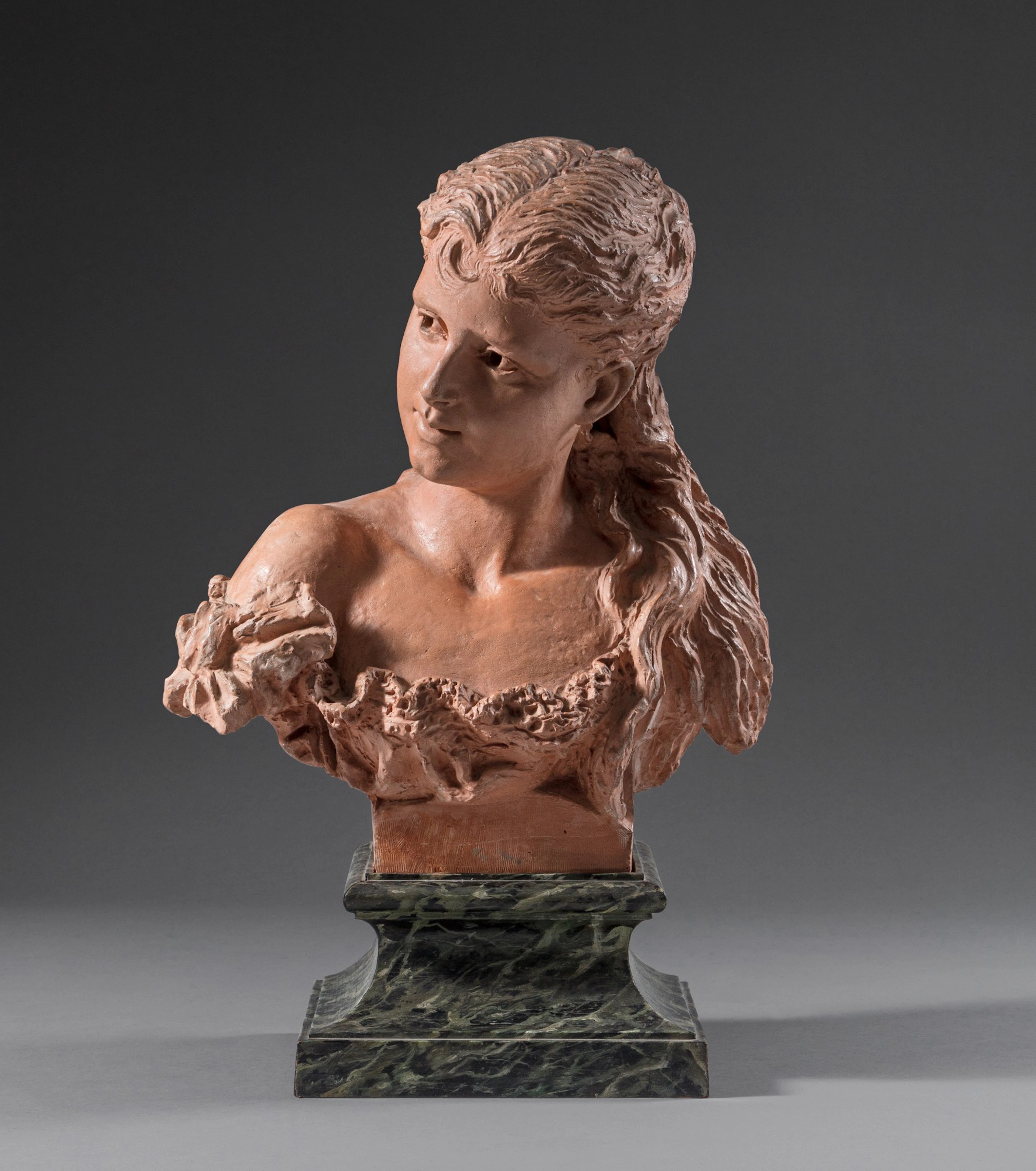 Bust of a young American girl, Miss Moulto